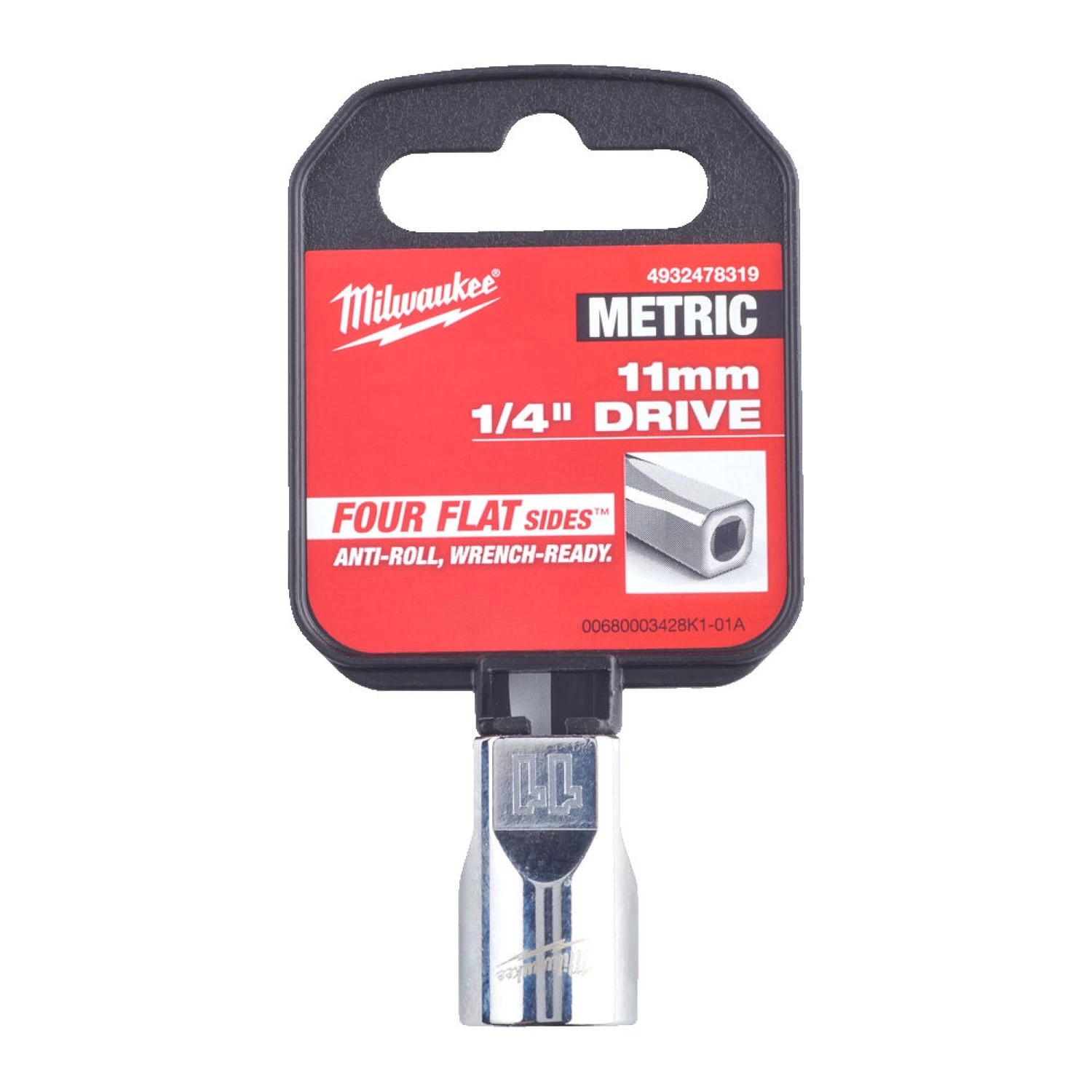 Milwaukee 4932478319 Dop - 1/4" FOUR FLAT™ - 11mm-image