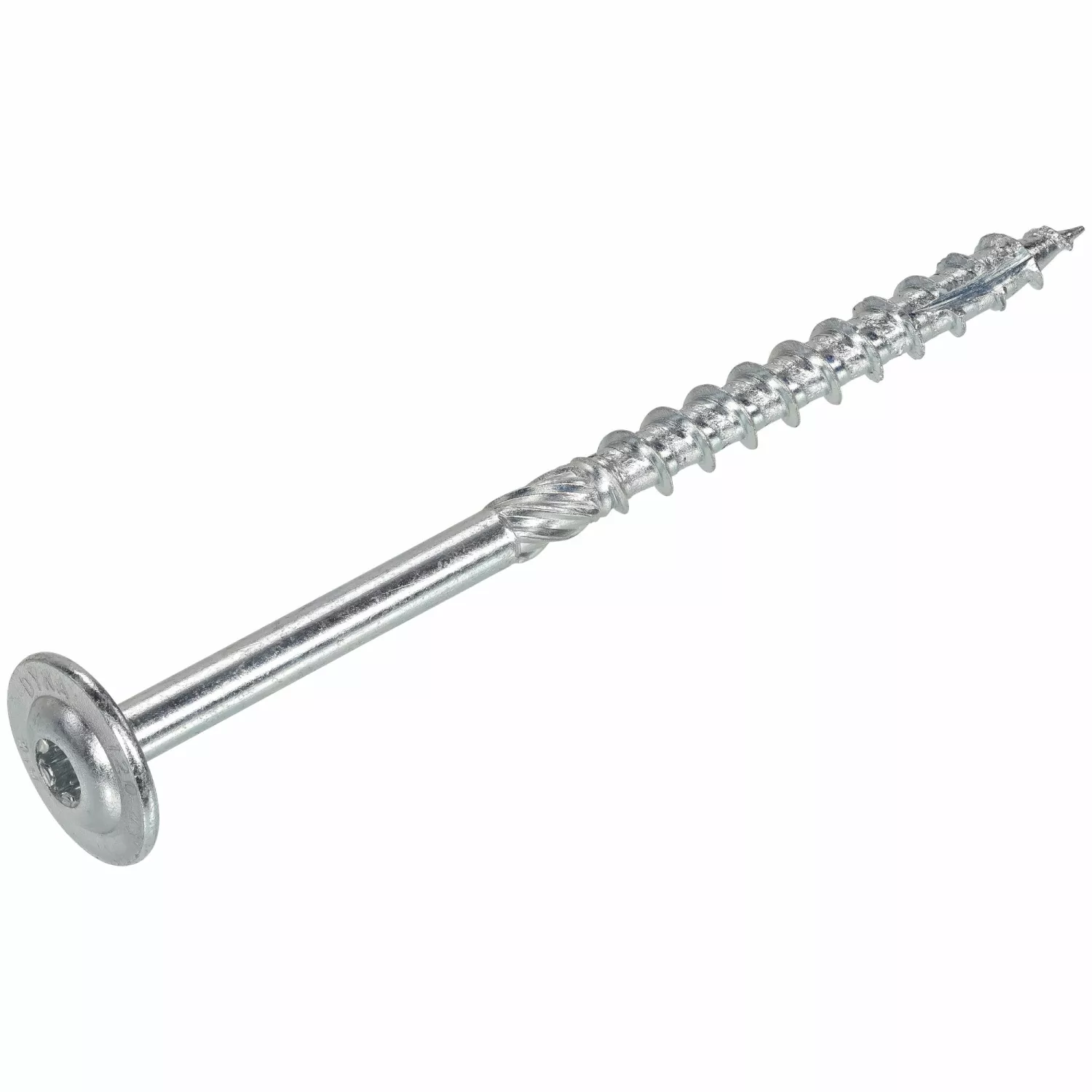 DynaPlus 0286.01.51301 Houtbouwschroef - TX30 - 6.0 x 180/80mm - Tellerkop - Deeldraad - Verzinkt (50st)-image