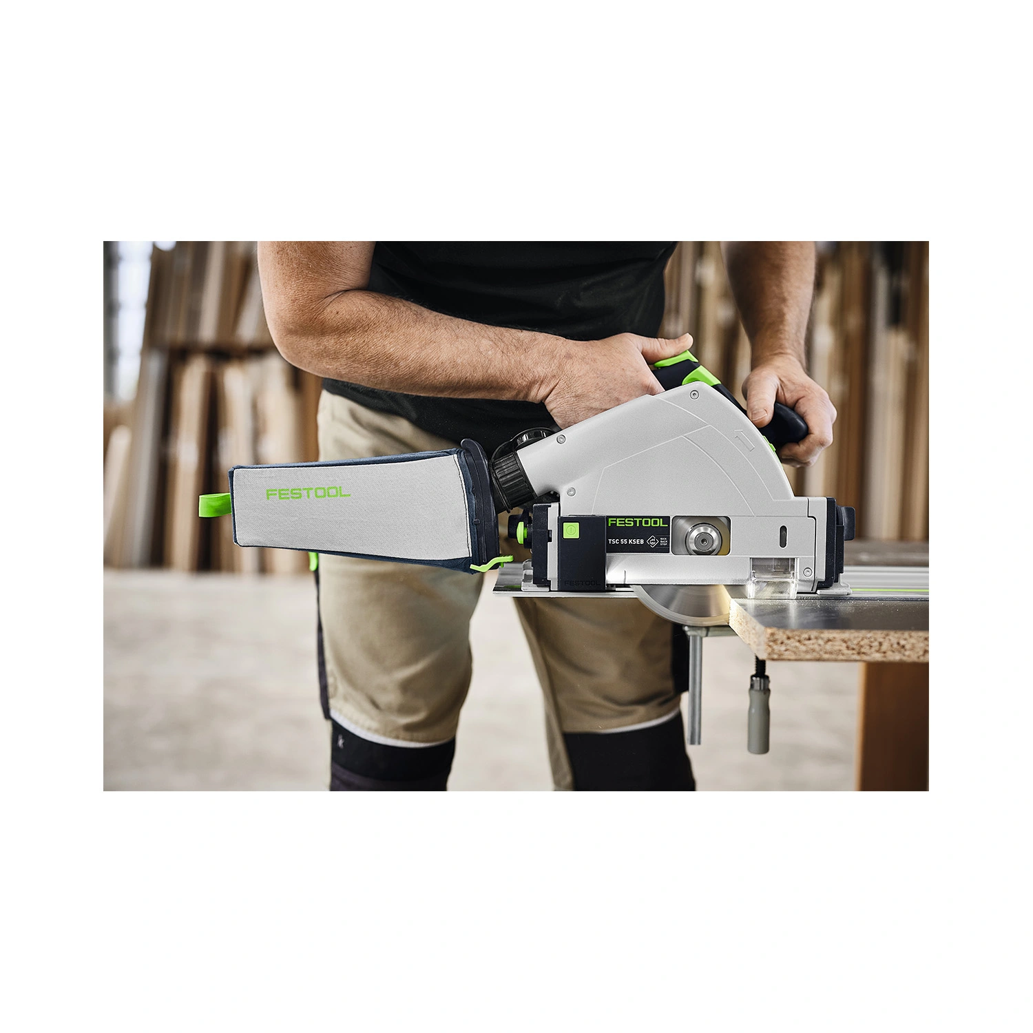 Festool TSC 55 KSEB-Basic 18V Li-Ion accu-invalcirkelzaag body in systainer - 160mm