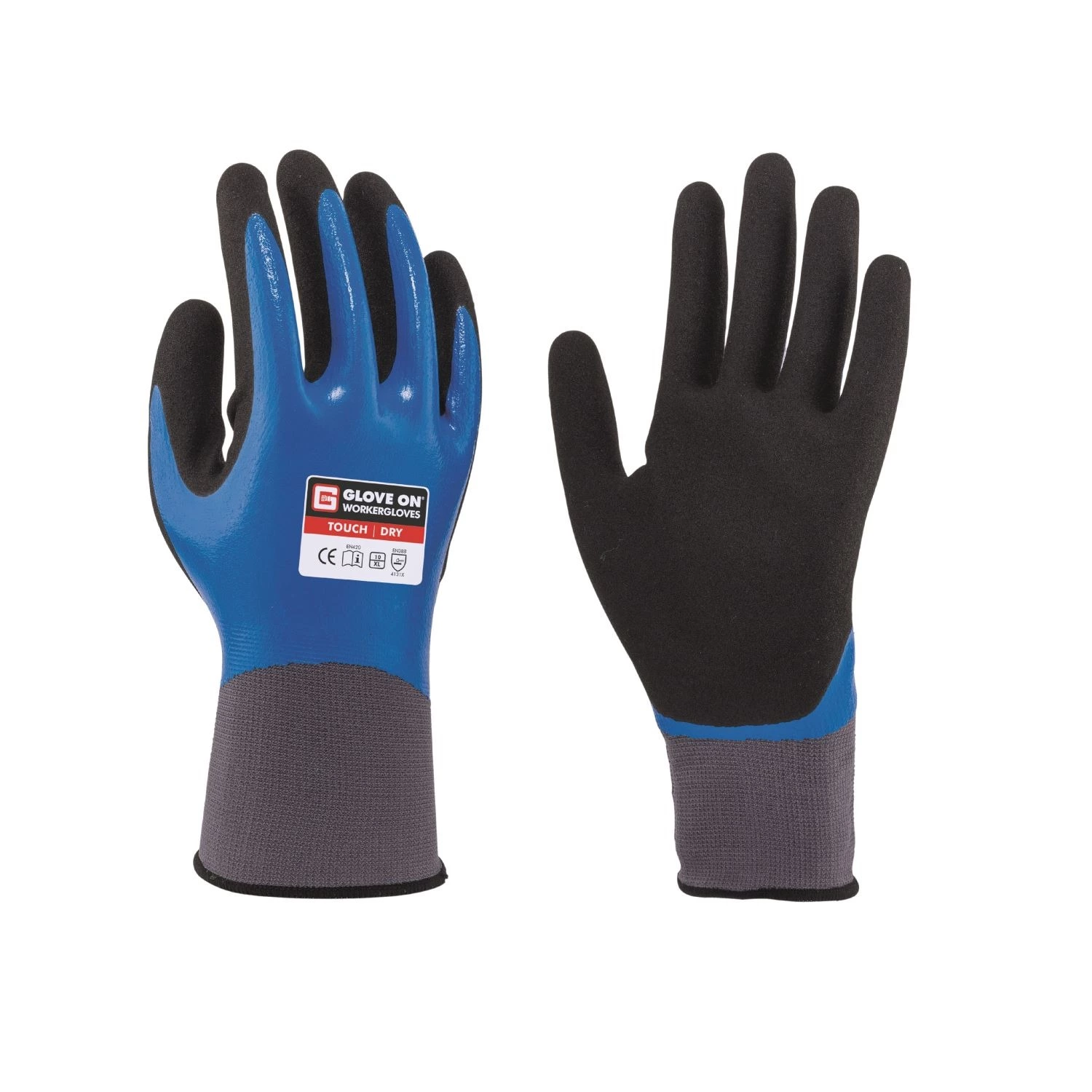 Gants 100-100-024-11 Touch Dry Work Gloves - taille 11-image