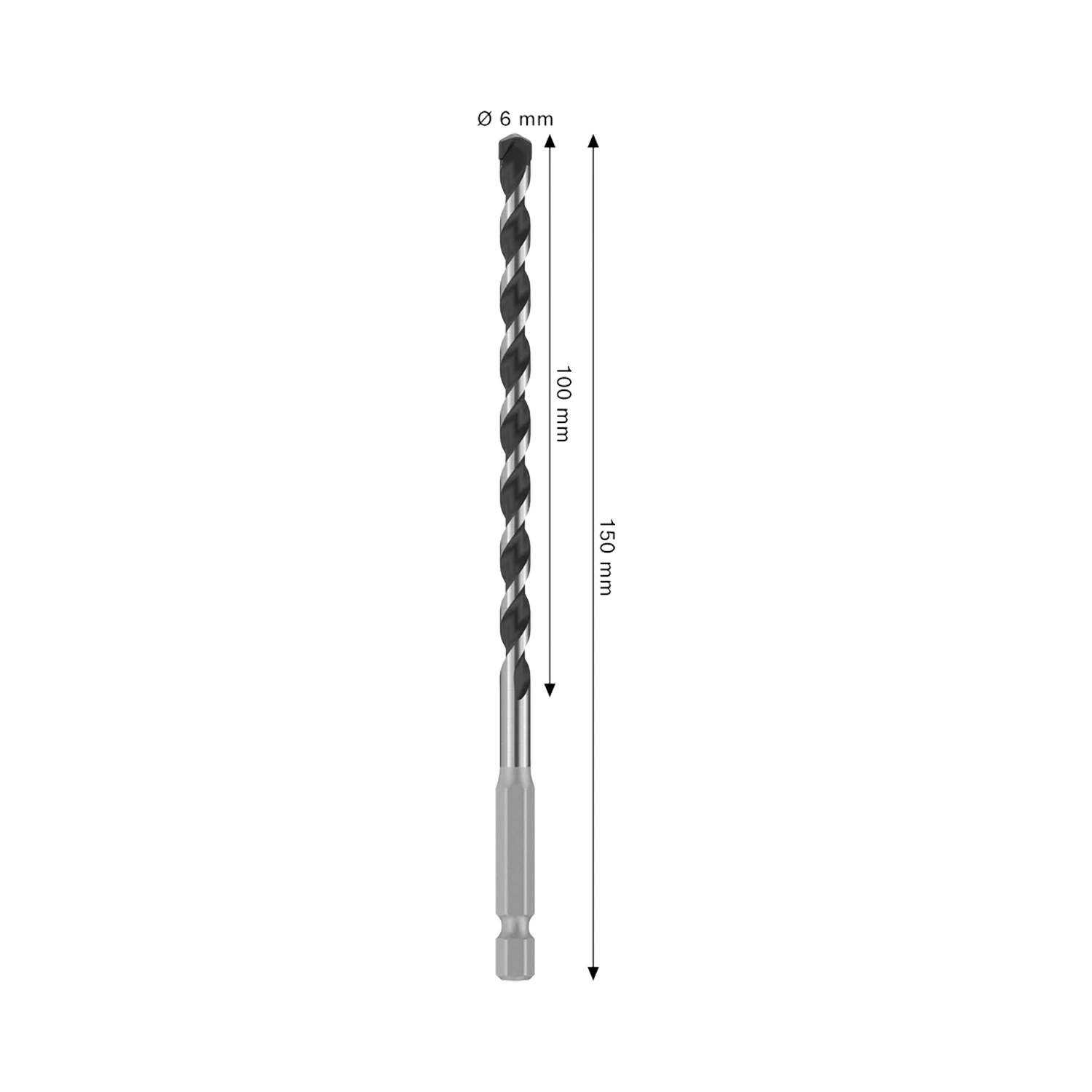 Bosch PRO 2608706977 Foret à béton HEX-5, 6x100x150 mm