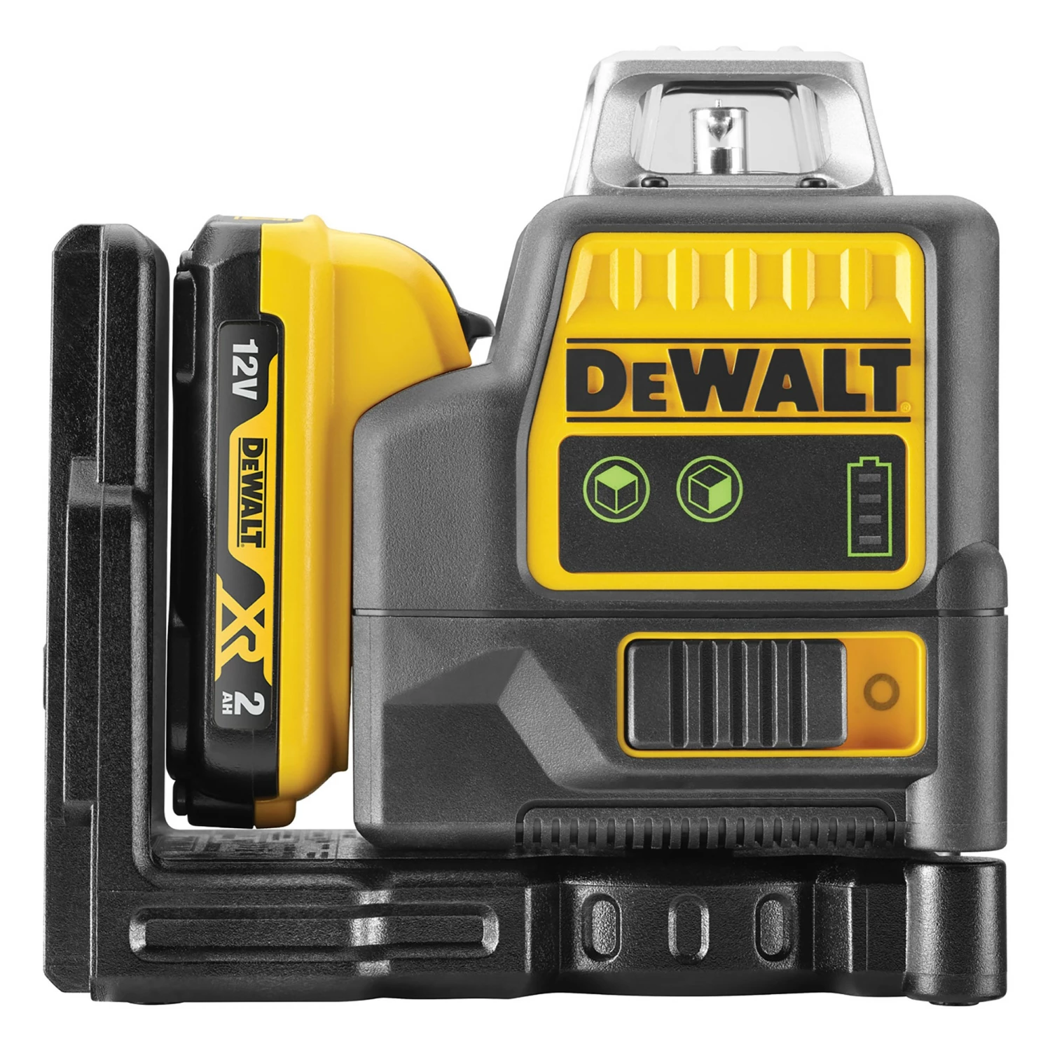 DeWALT DCE0811D1G Laser croix 360 degrées à batteries 10,8V Li-Ion (1x batterie 2,0Ah) dans coffret - vert - 15m-image