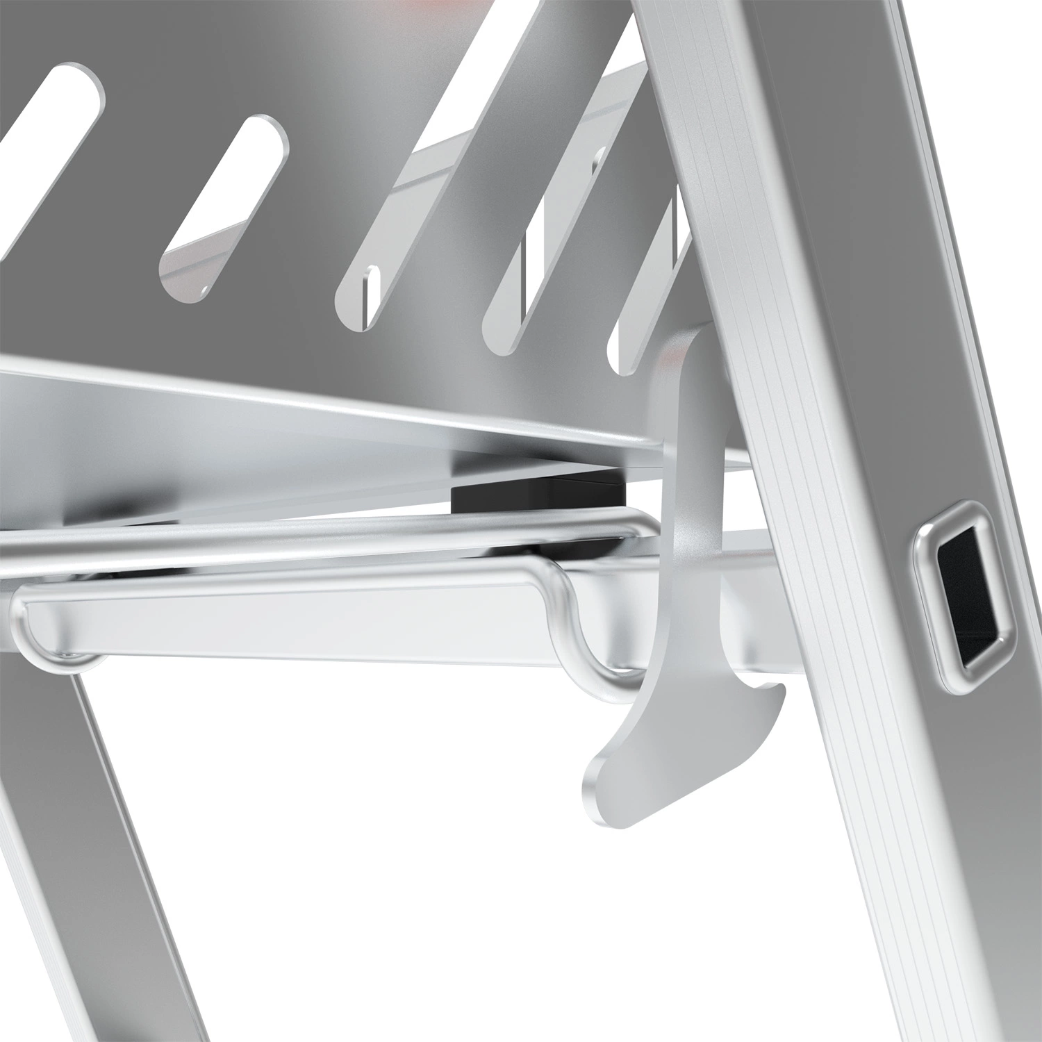 Little Jumbo 1702274304 Trekker Escabeau - Simple - Aluminium - 1 x 4 marches - max. hauteur de travail 2,9m - roues