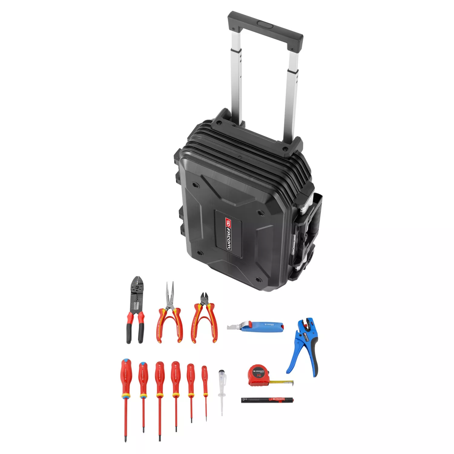 Facom BV.R30CM2PB Gereedschapset in trolley - 15-delig - voor elektriciens
