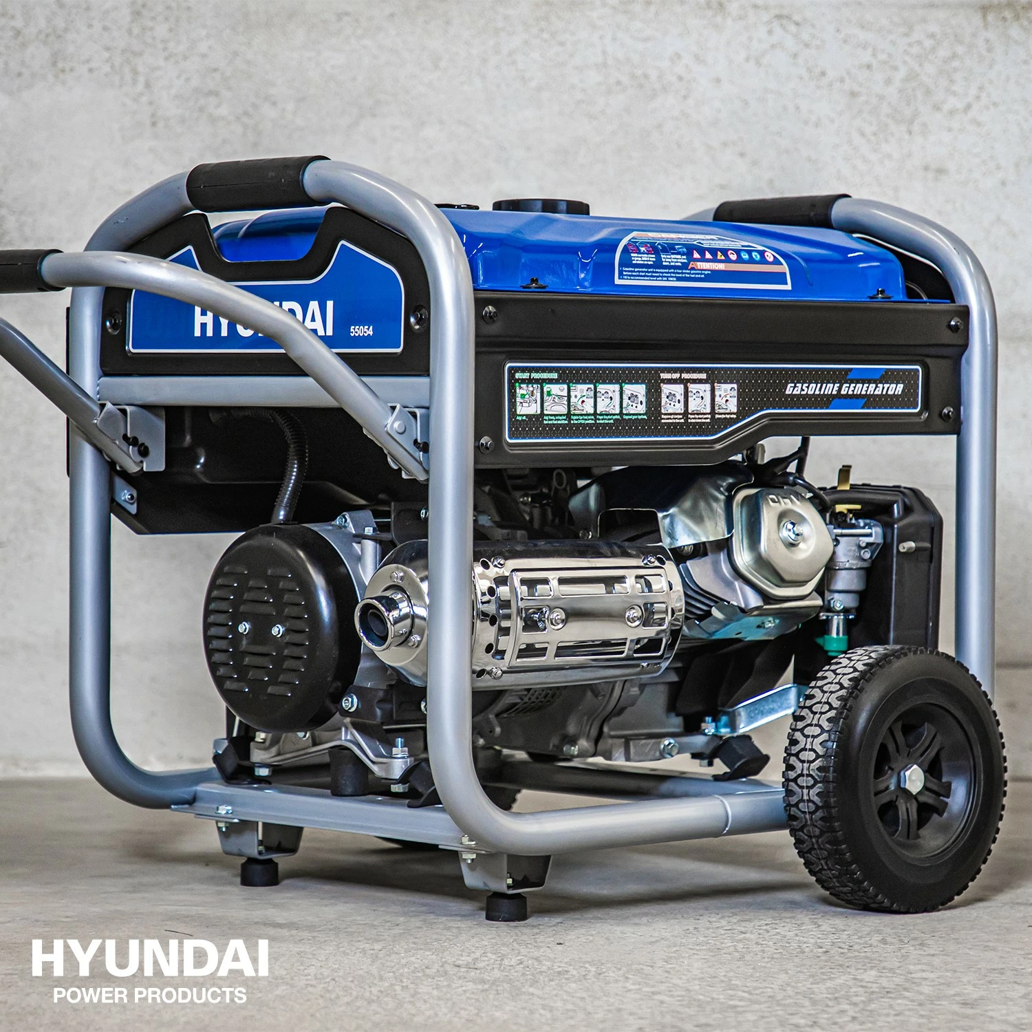 Hyundai LS6875EB Benzine generator met elektrische start - OHV Motor - 5000W - 3 Fase Full Power-image