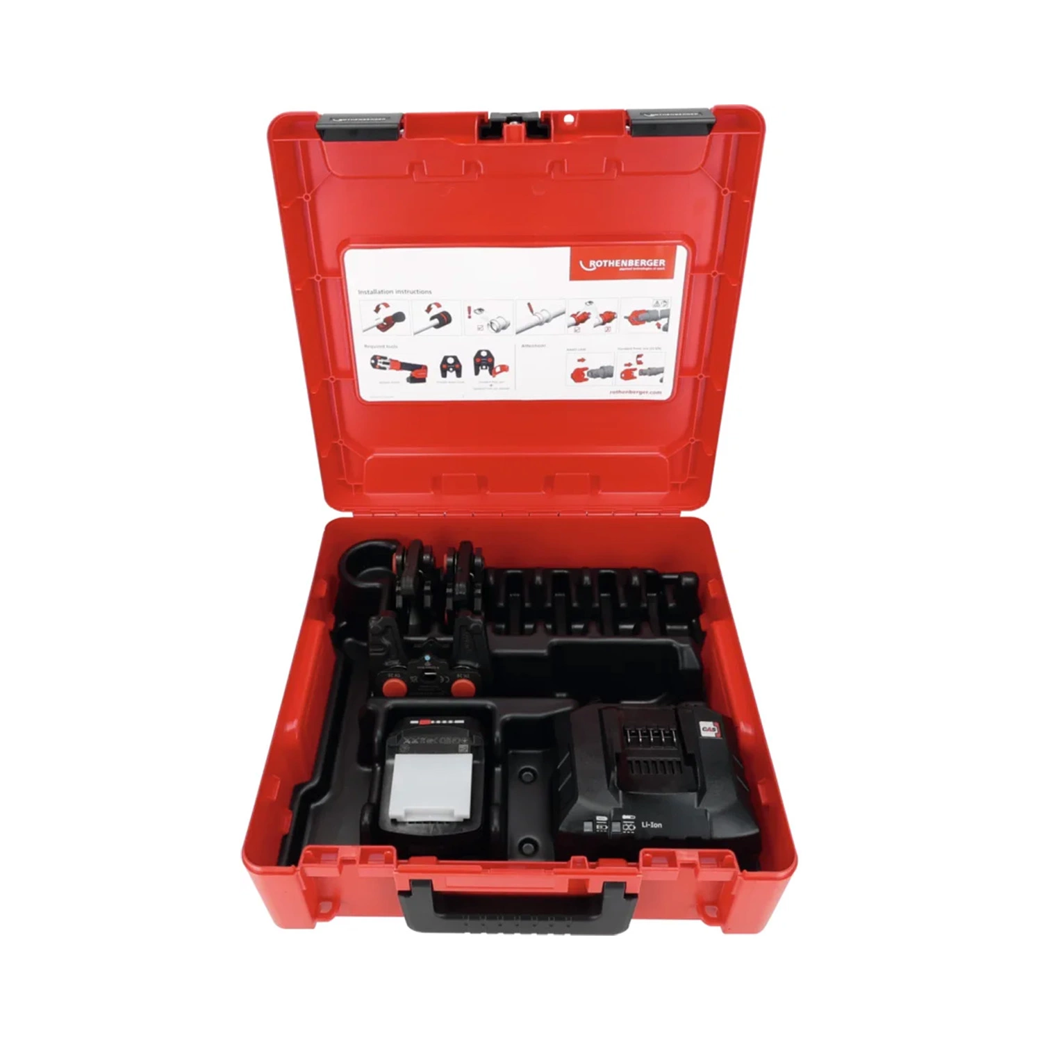 Rothenberger 1000005048 Romax Nano 18V accu perstang iJAWs set (1x 2.0Ah accu + lader) incl. TH bekken - 16-20-26mm - CAS-image