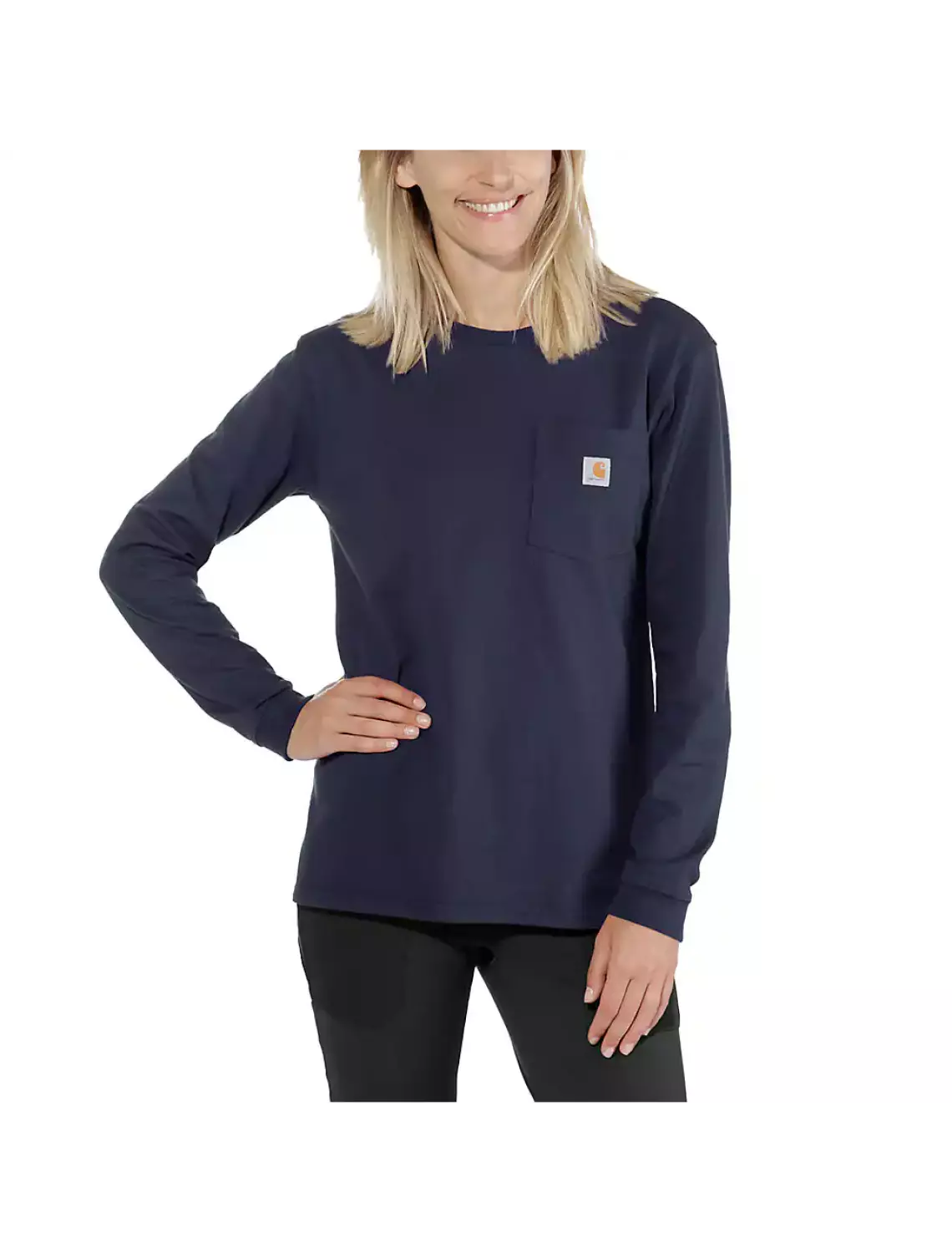 Carharrt 103244 - Workw Pocket L/S T-Shirt - Navy - XL-image
