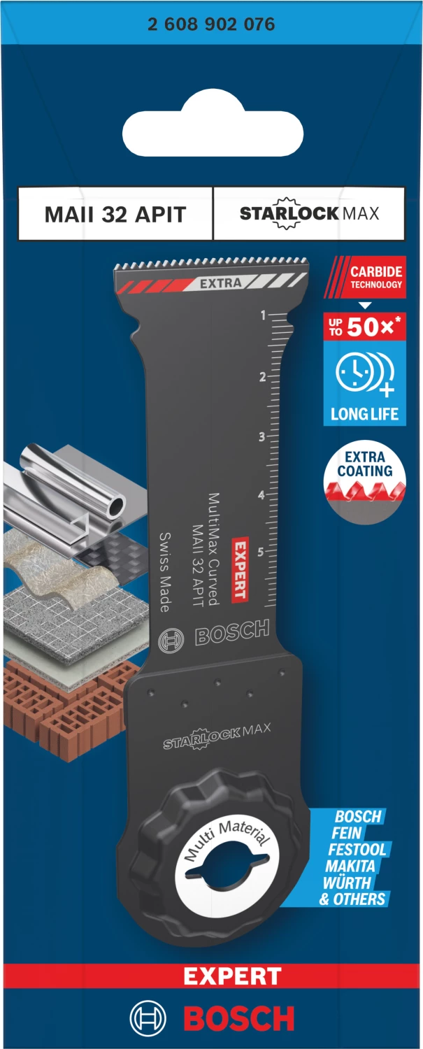 Bosch MAII 32 APIT EXPERT lame de scie segmentée pour outils multifonctions, pour métaux durs et matériaux abrasifs (1 pièce)-image