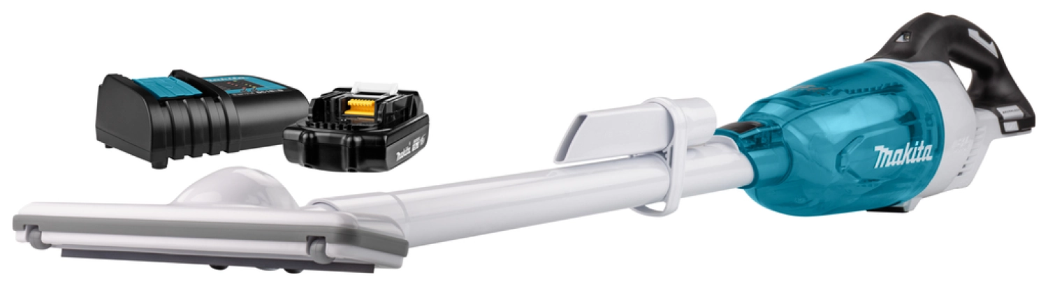 Makita DCL281SYWX - Aspirateur balai sans-fil - 18 V Li-ion - Kit (1,5h) - Blanc - Brushless-image