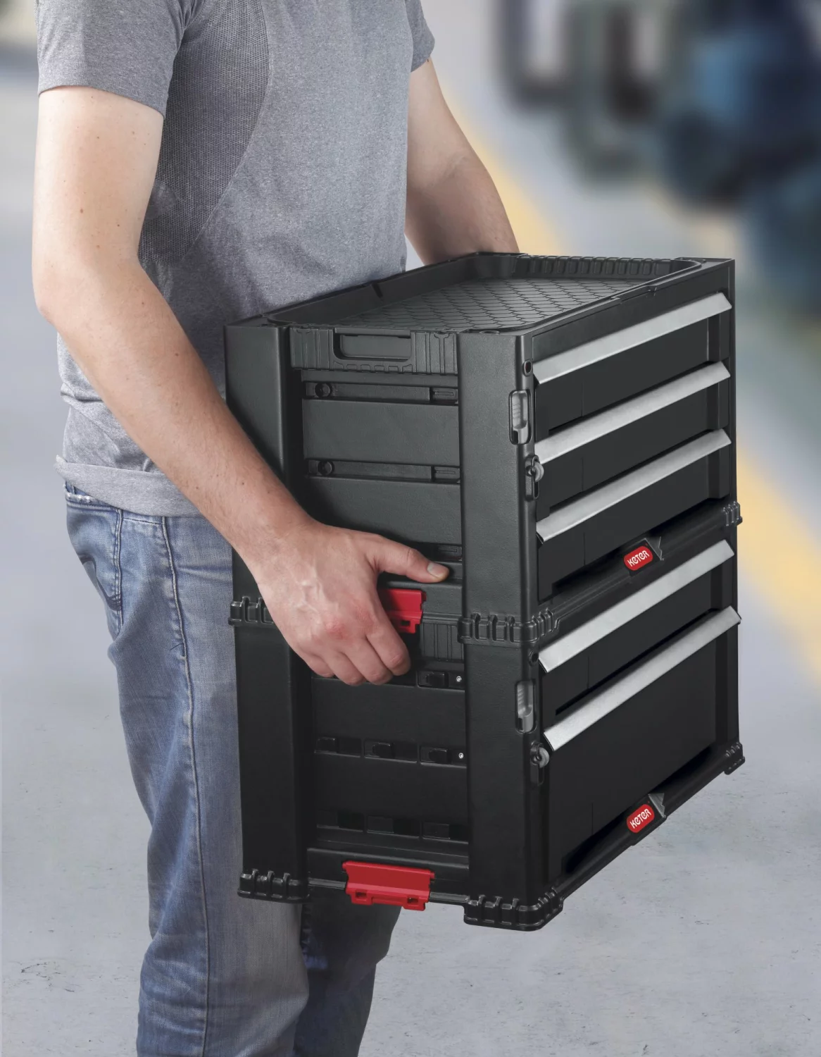 Keter 237007 Servante - 5 tiroirs - noir-image