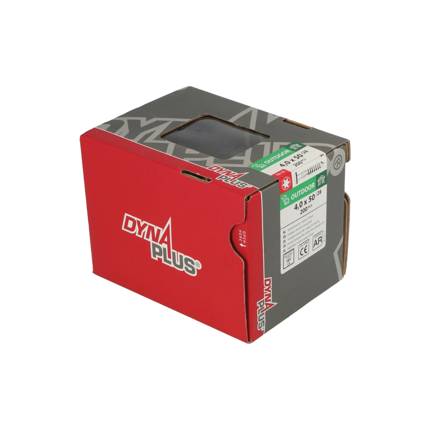 DynaPlus 0284.08.25905 Gevelschroef - TX20 - 4.0 x 50/28mm - Cilinderkop - Deeldraad - Gecoat (200st)-image