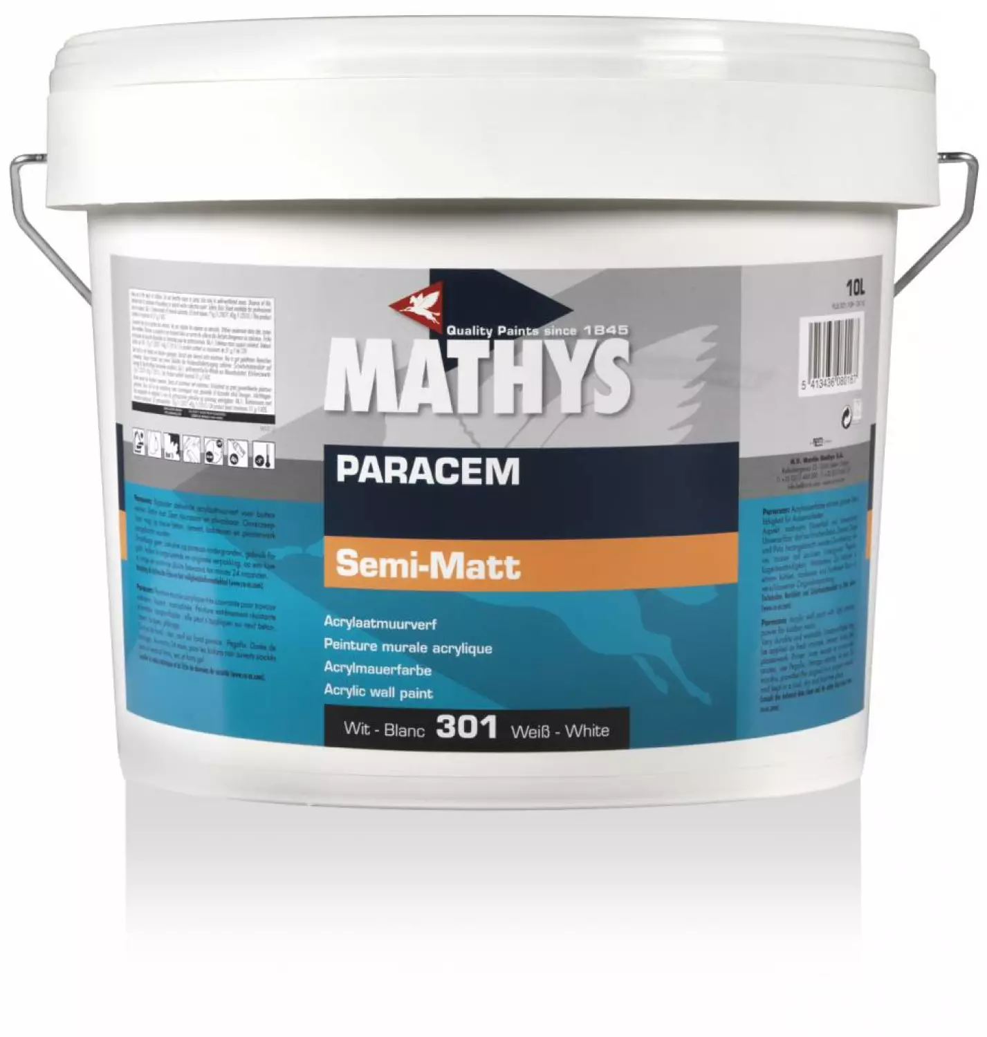 Mathys Paracem Semi-Mat - op kleur gemengd - 4L-image