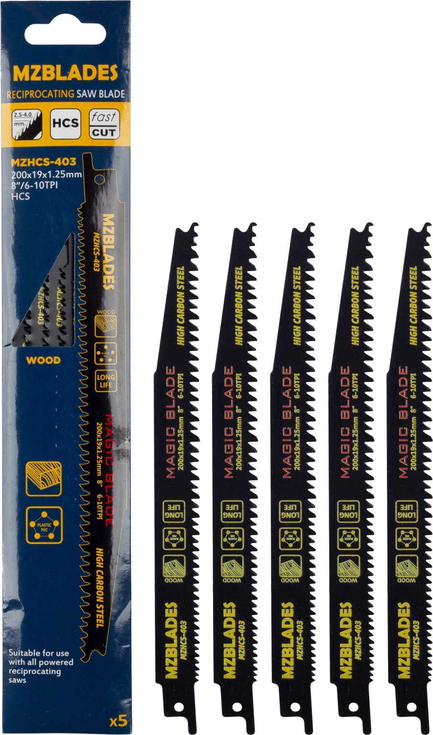 Multizaag MZHCS-403 Lame de scie sabrepour bois - 5 pièces-image