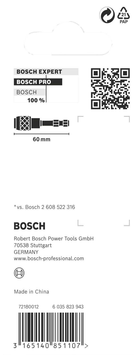 Bosch 2608522320 - Porte-embout Impact Control Quick Release-image