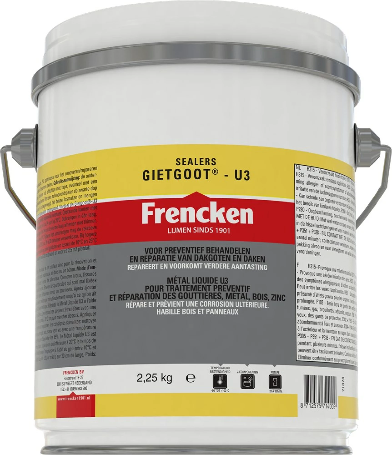 Frencken U3 Gietgoot - Zink - 2,25kg-image