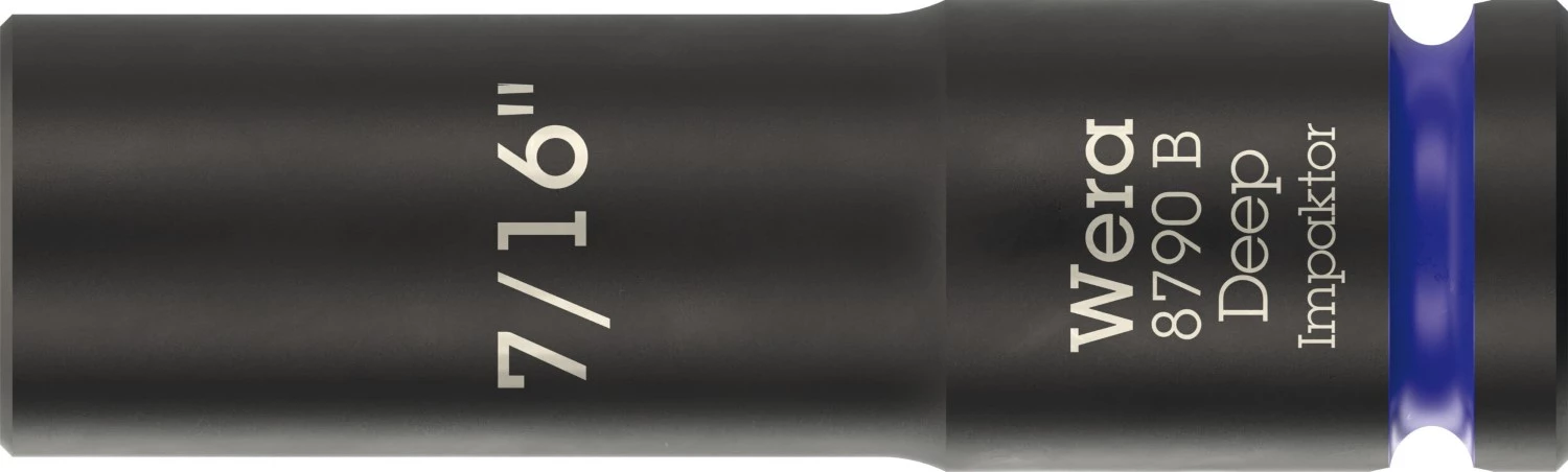 Wera 05005567001 8790 B Impaktor Deep Lange Krachtdop - 7/16" - zeskant - 63mm-image