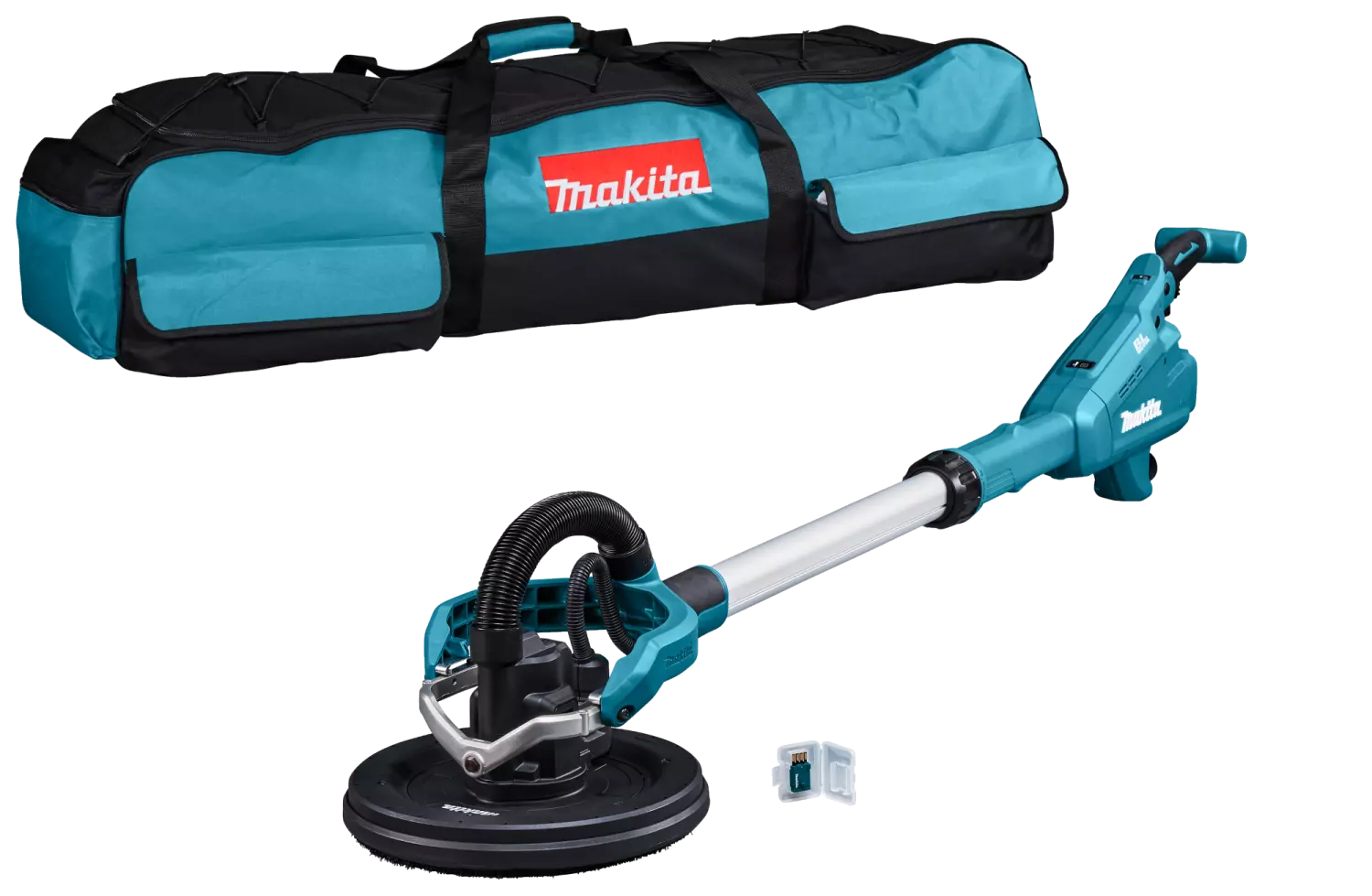 Makita DSL801ZU 18V Li-Ion accu Langnek schuurmachine body met tas en AWS zender - 225mm-image