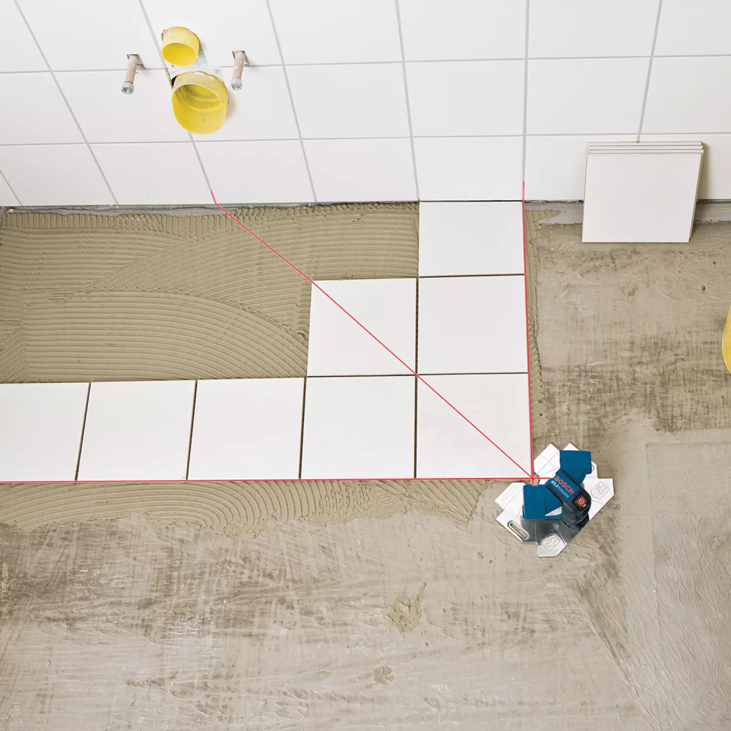 Bosch GTL 3 tegellaser in tas - 20m-image