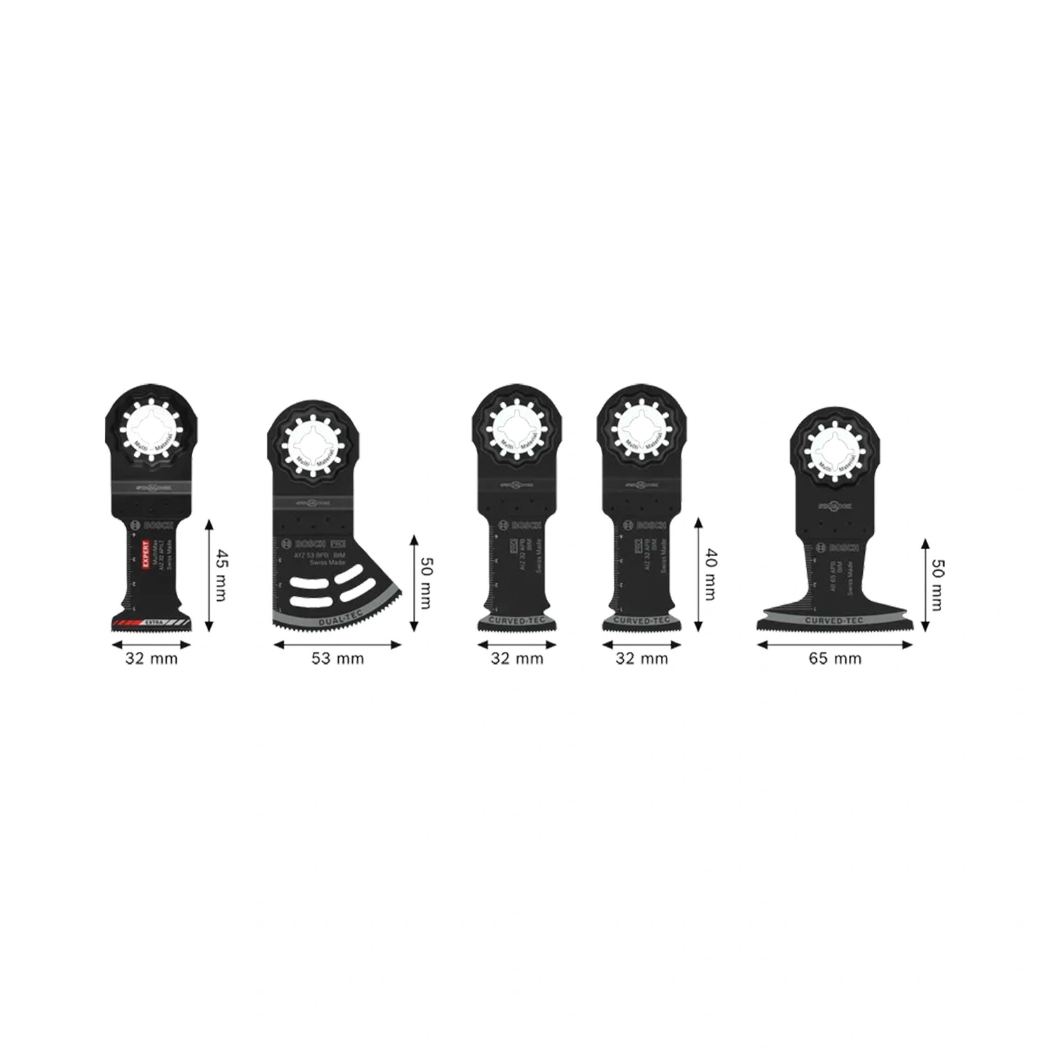 Bosch 2608669095 Kit d'électricien standard pour multitool, pour divers matériaux (5 pièces)