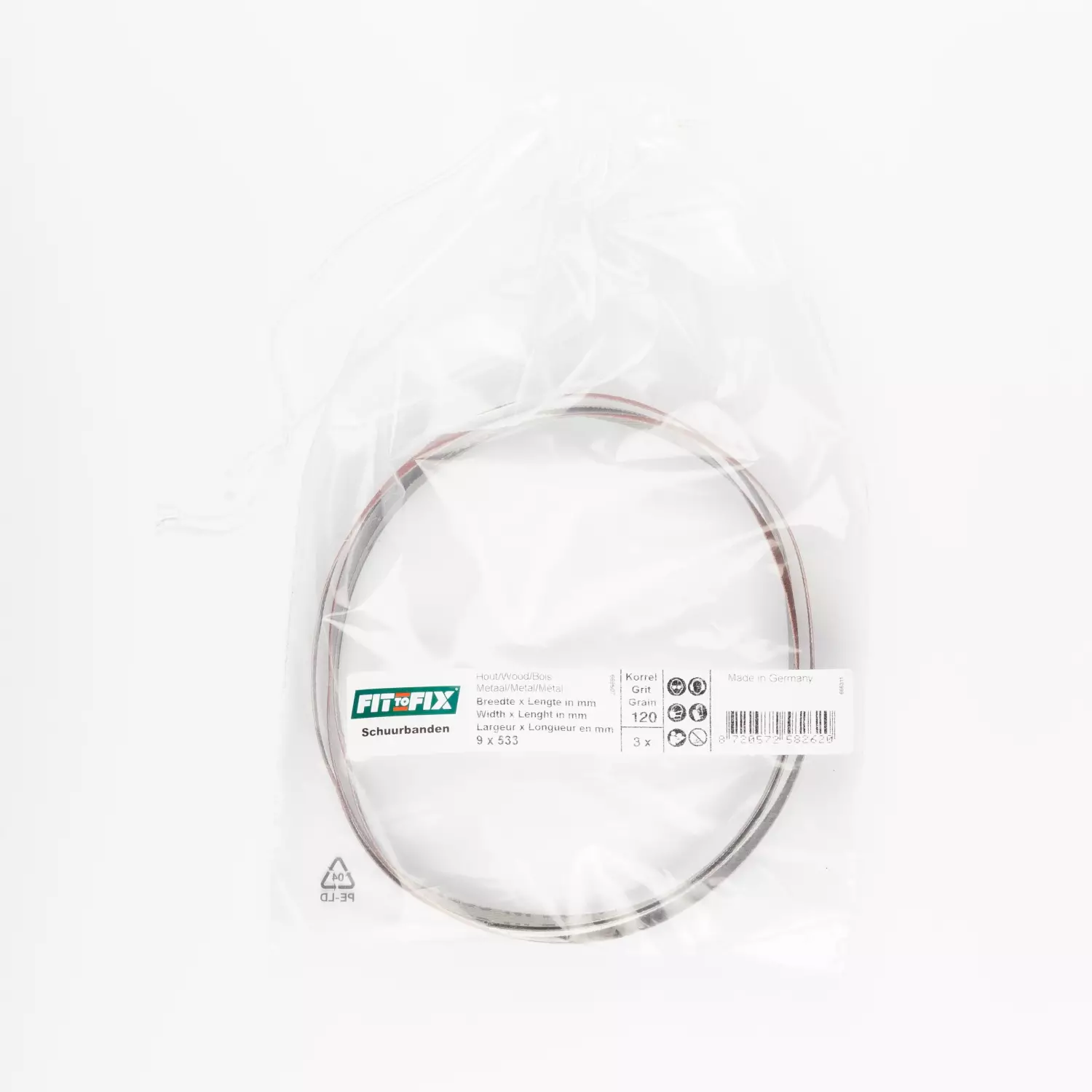 Fit-to-Fix Bande abrasive - P120 - 9x533mm (3pcs)-image