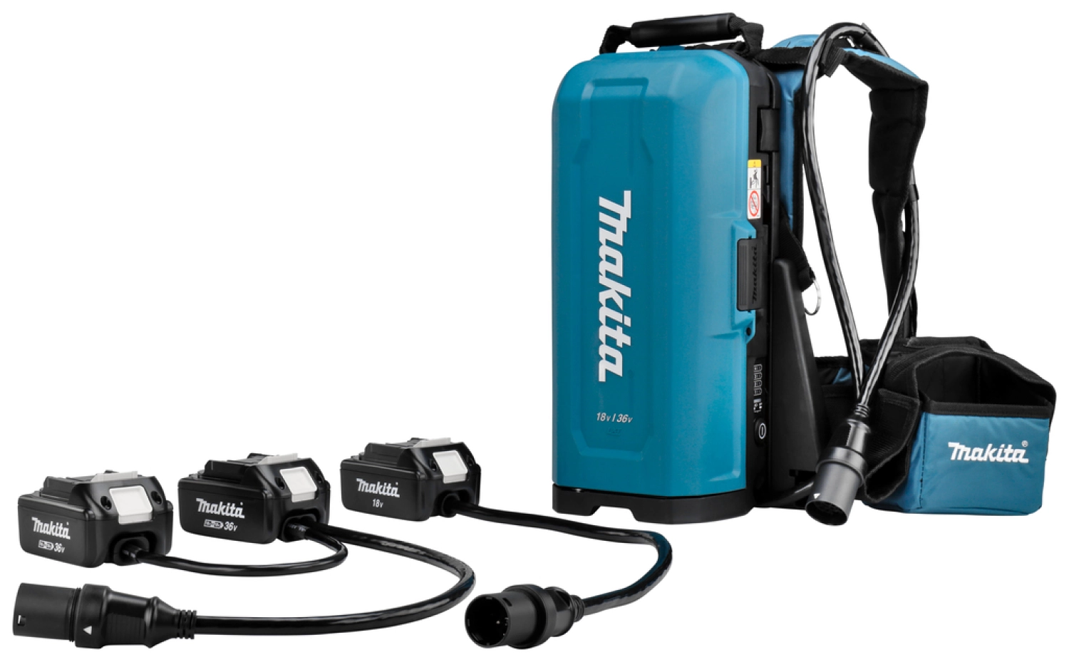 Makita PDC01X1 LXT 18V ruggedragen accustation PDC01 met 2x18V adapter incl. starterkit (4x 5,0Ah)-image