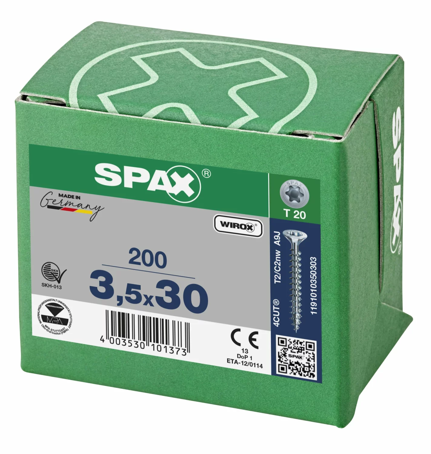 SPAX Universele schroeven platkop - voldraad - T20 - 3.5x30 mm (200st)-image