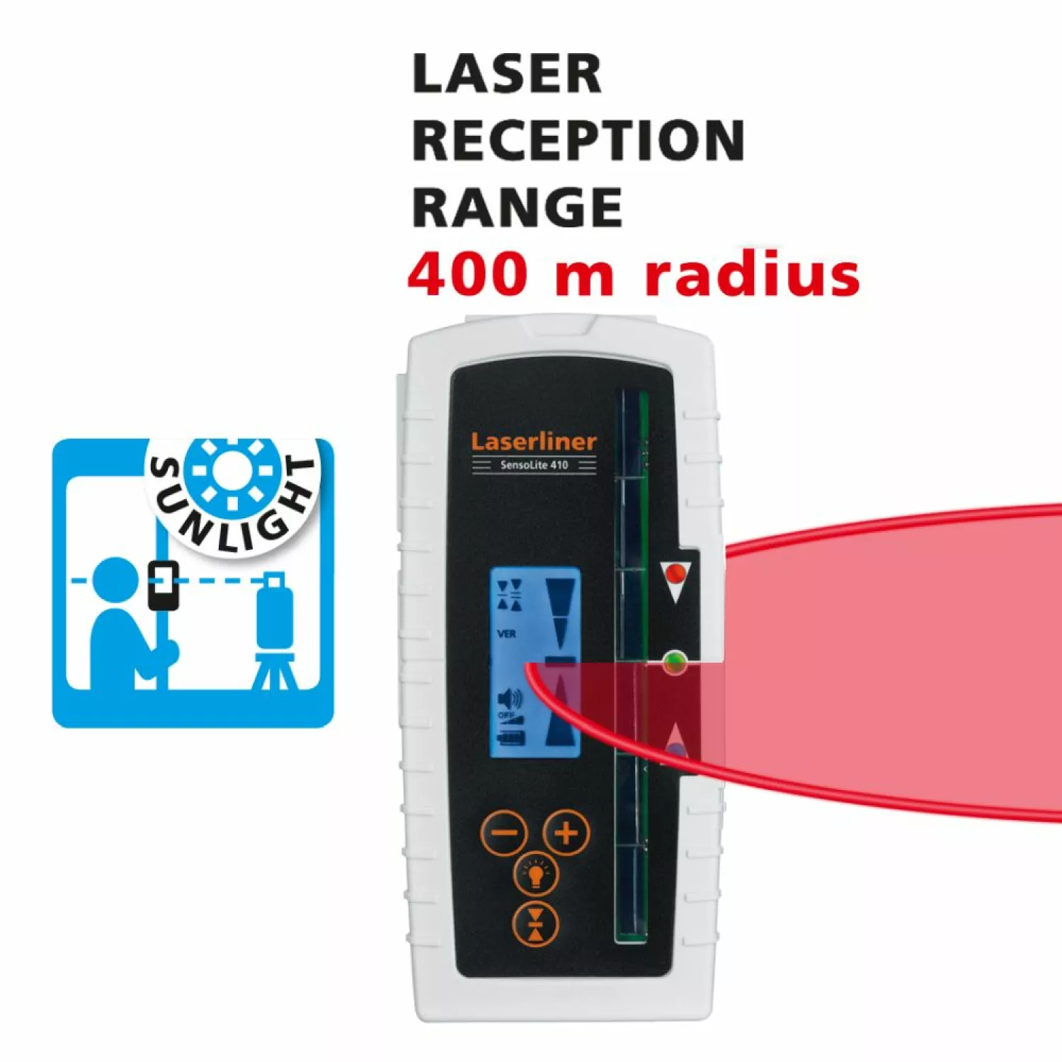 Laserliner SensoLite 410 Set Laserontvanger - 400m-image