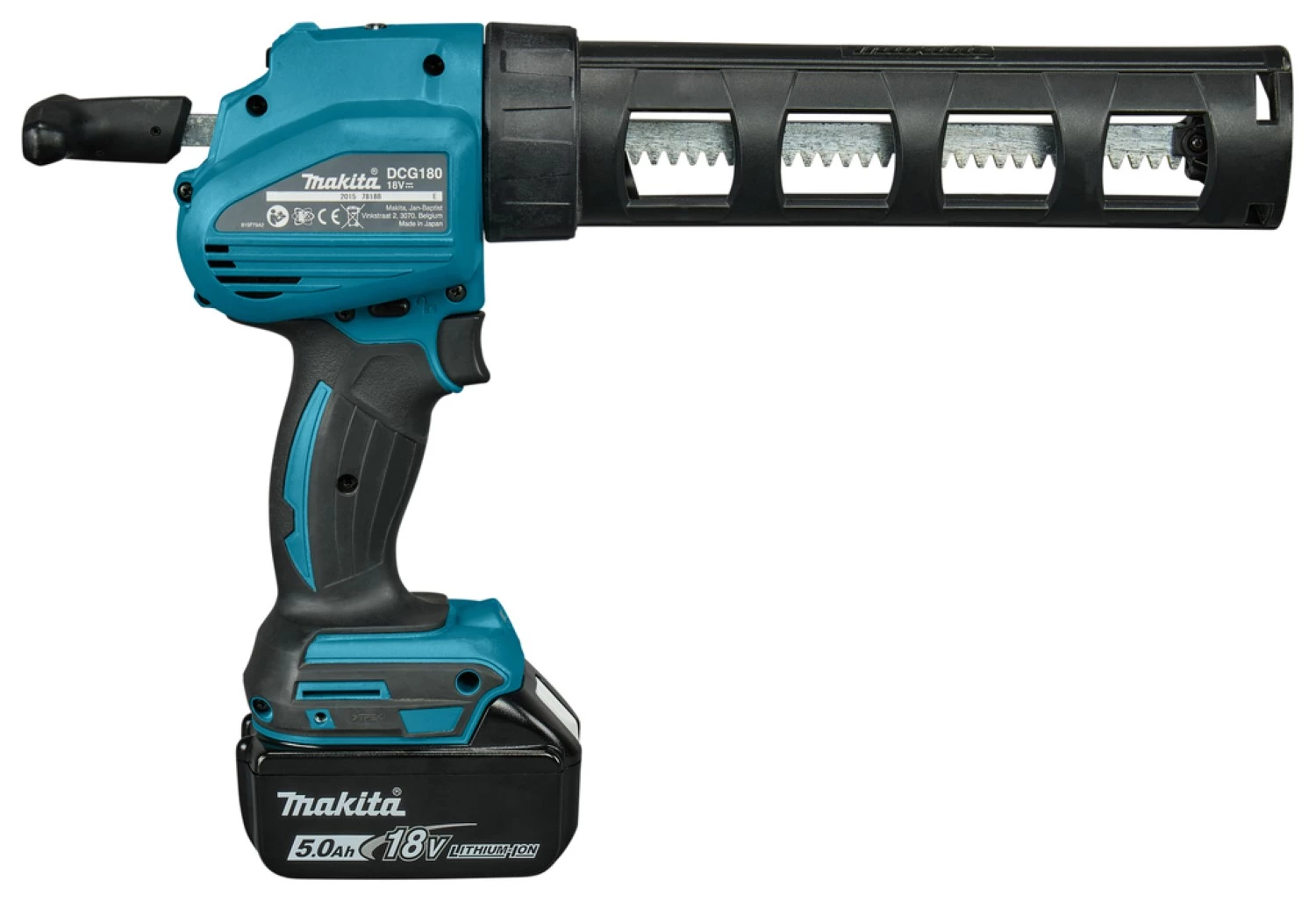 Makita DCG180RMEX 18V Li-Ion Accu lijm- en kitspuit set (2x 4.0Ah accu) incl. kokerhouder- en worsthouder in koffer-image