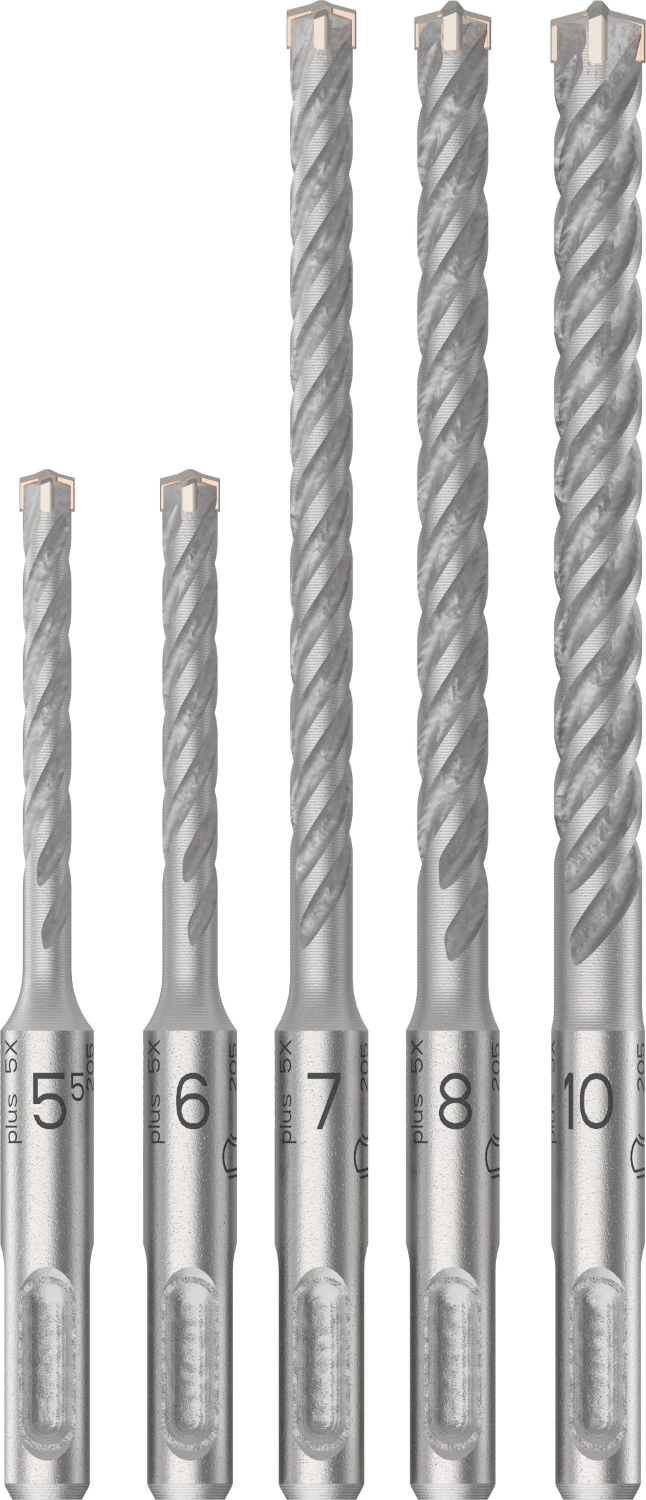 Bosch 2608837138 PRO Hamerboorset SDS plus-5X - 5.5/6/7/8/10 mm (5 stuks)-image