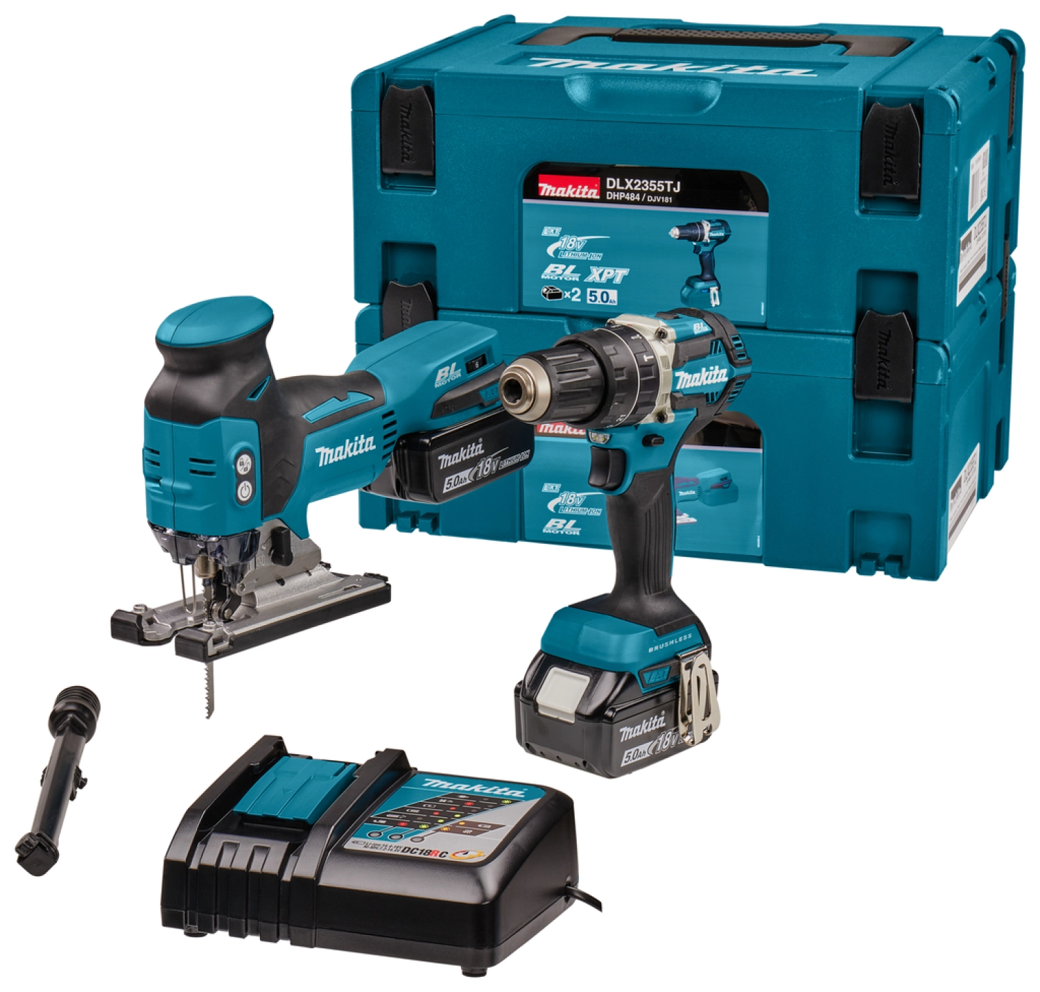 Makita DLX2355TJ LXT 18 V Li-ion accu combiset (2x 5,0Ah accu) in Mbox-image