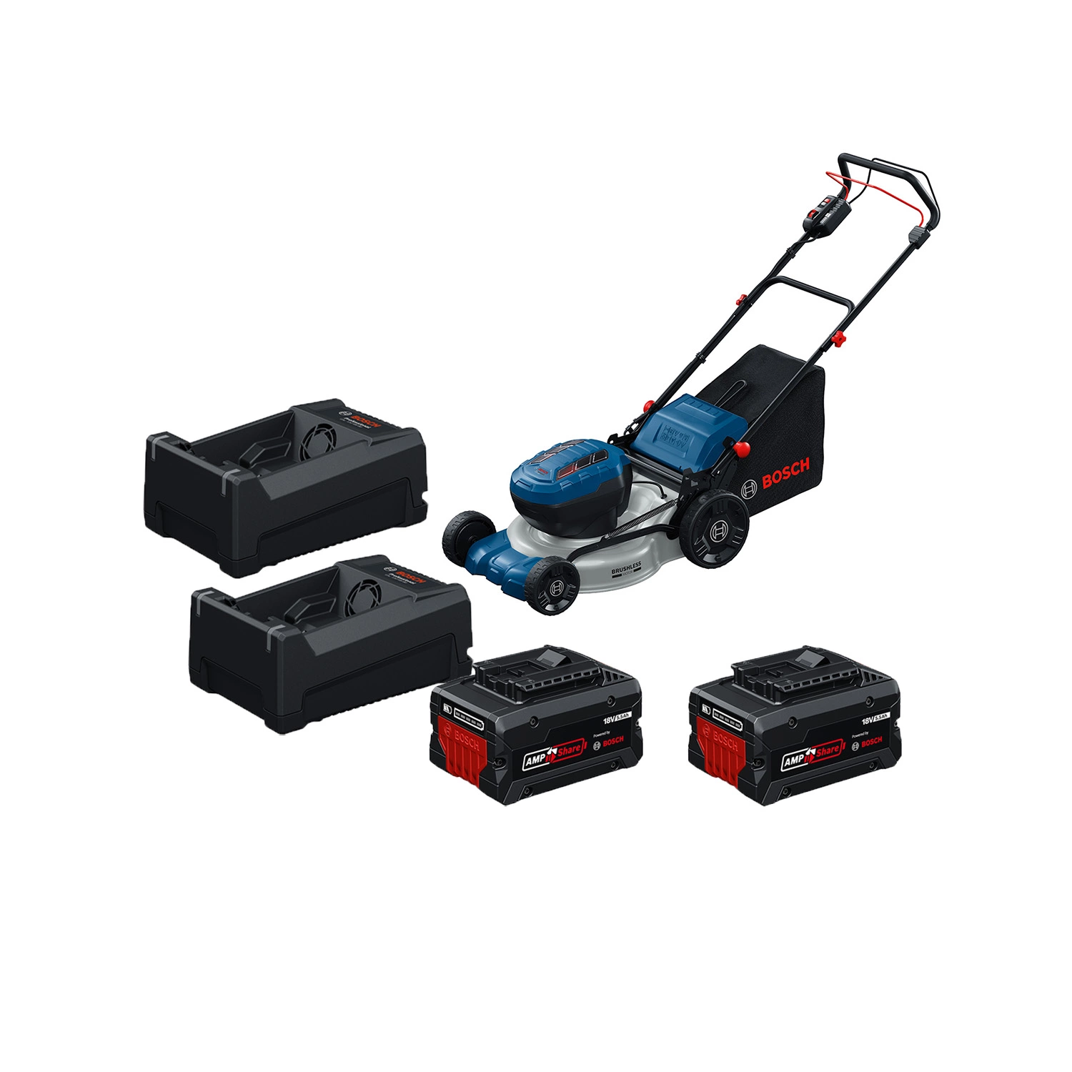 Bosch GRA18V2-46SP 36 V (2x 18 V) kit tondeuse à gazon sans fil (2x 5,5 Ah) - 46 cm-image