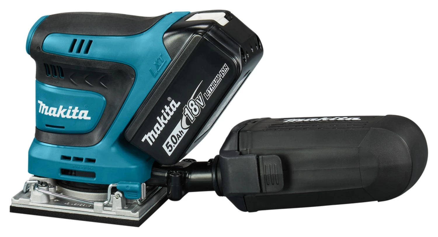Makita DBO482RTJ LXT 18V Li-ion Accu Handpalm vlakschuurmachine set (2x 5,0 Ah) in Mbox-image