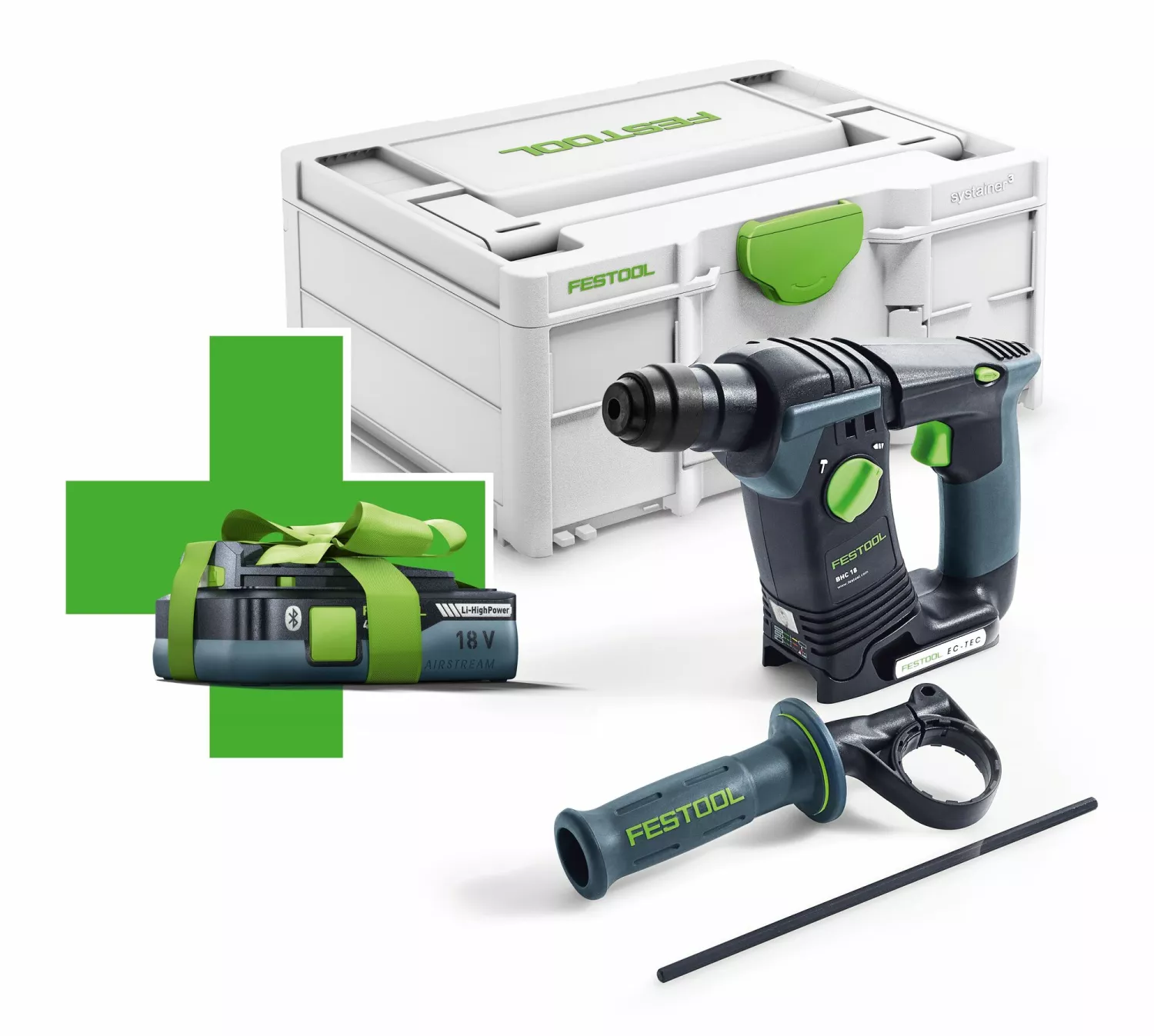 Festool BHC 18-Basic 18V Li-Ion accu Boorhamer in systainer  - met 4.0Ah accu-image