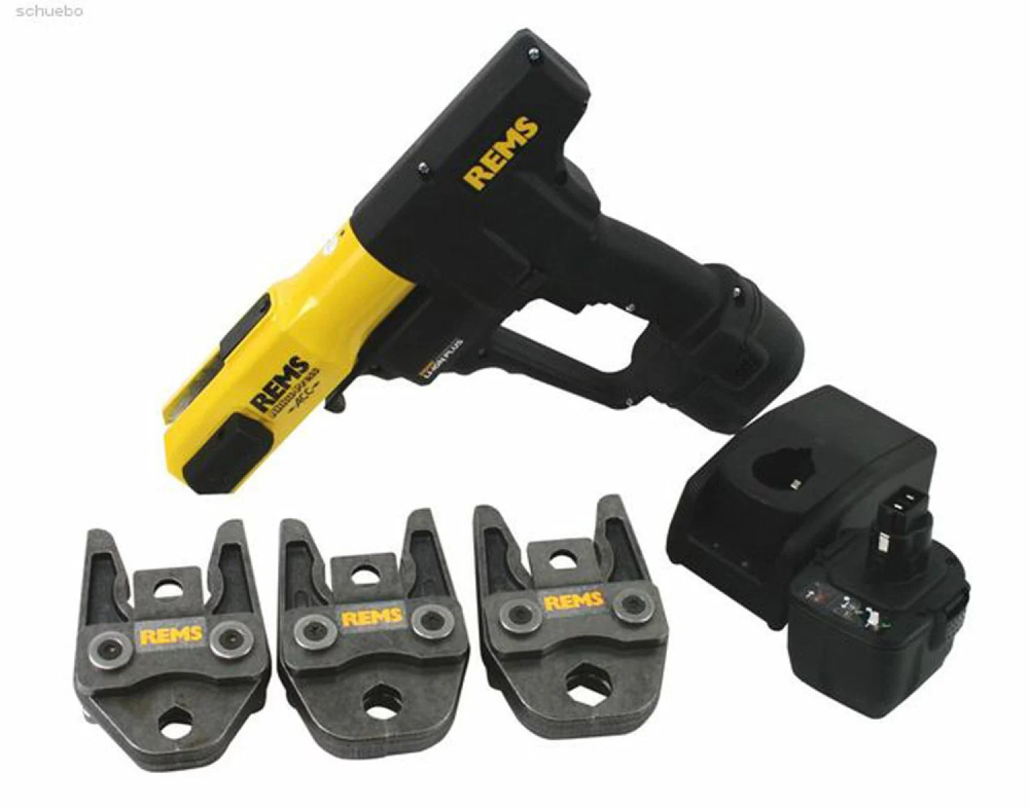 Rems Akku-Press ACC 14,4V Li-Ion accu Radiaalpersmachine incl. 3x Persbek set (1x 3.2Ah accu) in koffer - M15 M22 M28-image