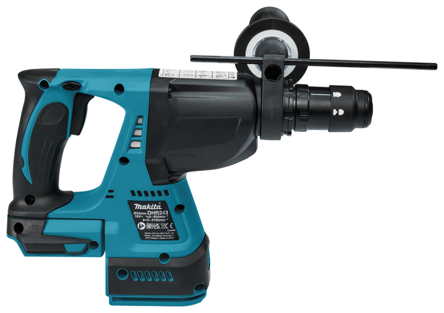 Makita DHR243Z - Perforateur burineur sans-fil - 18V Li-ion - SDS-plus - Machine seule - Mandrin serrage rapide - Brushless-image