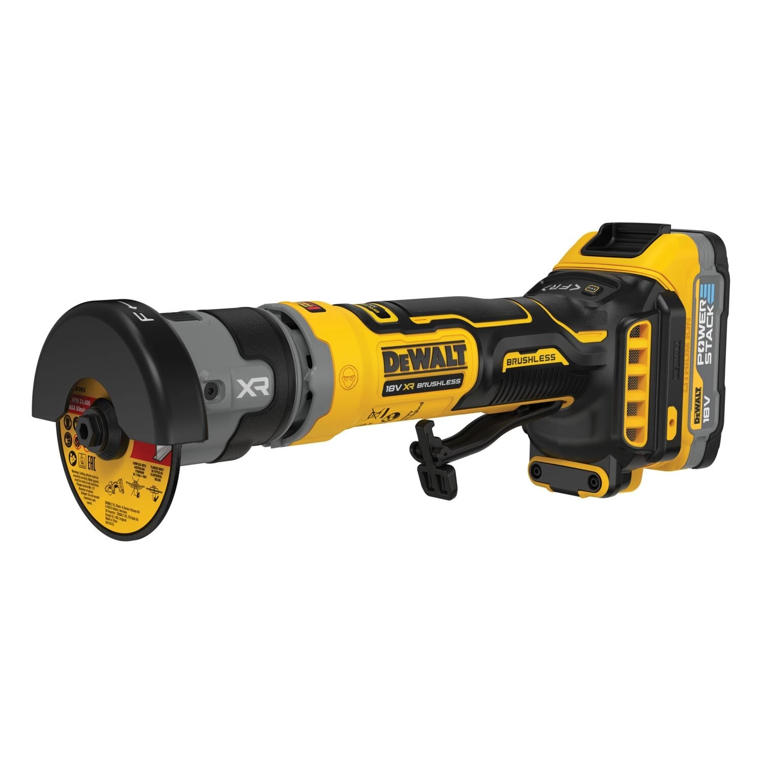 DeWALT DCG430E2T-QW Kit tronçonneuse sans fil 18 V XR (2 batteries Powerstack 1,7 Ah + chargeur) - 76 mm-image