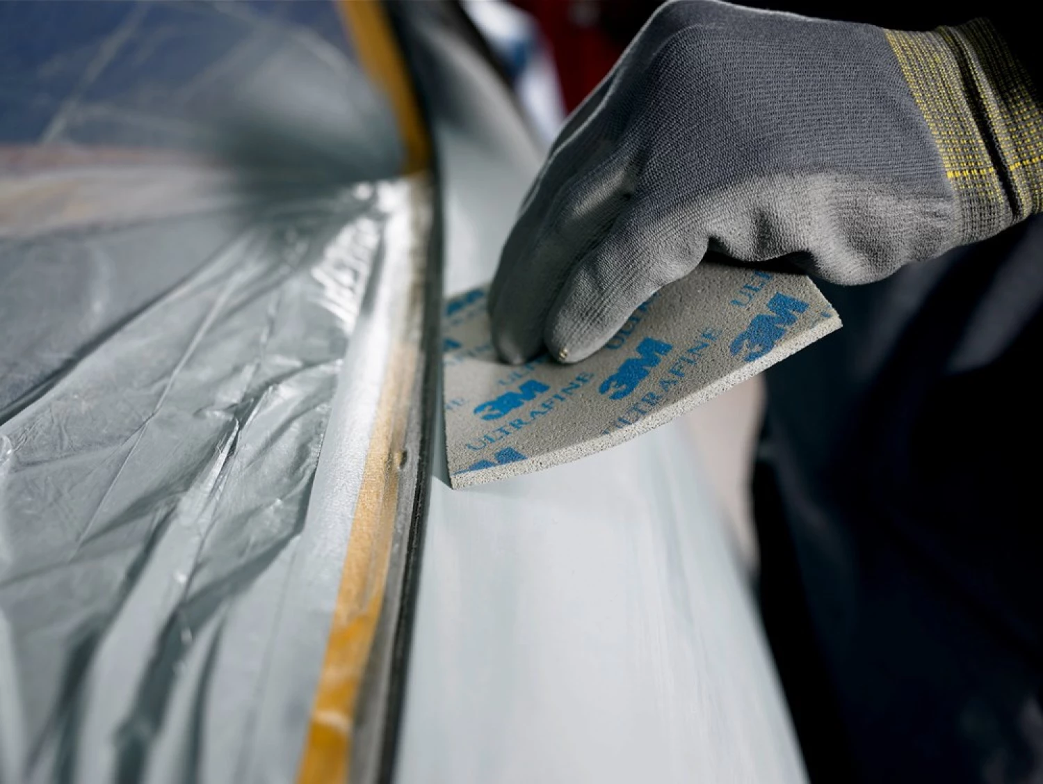 3M Softback Éponge abrasive - 140 mm x 115 mm - Fine - K180-image