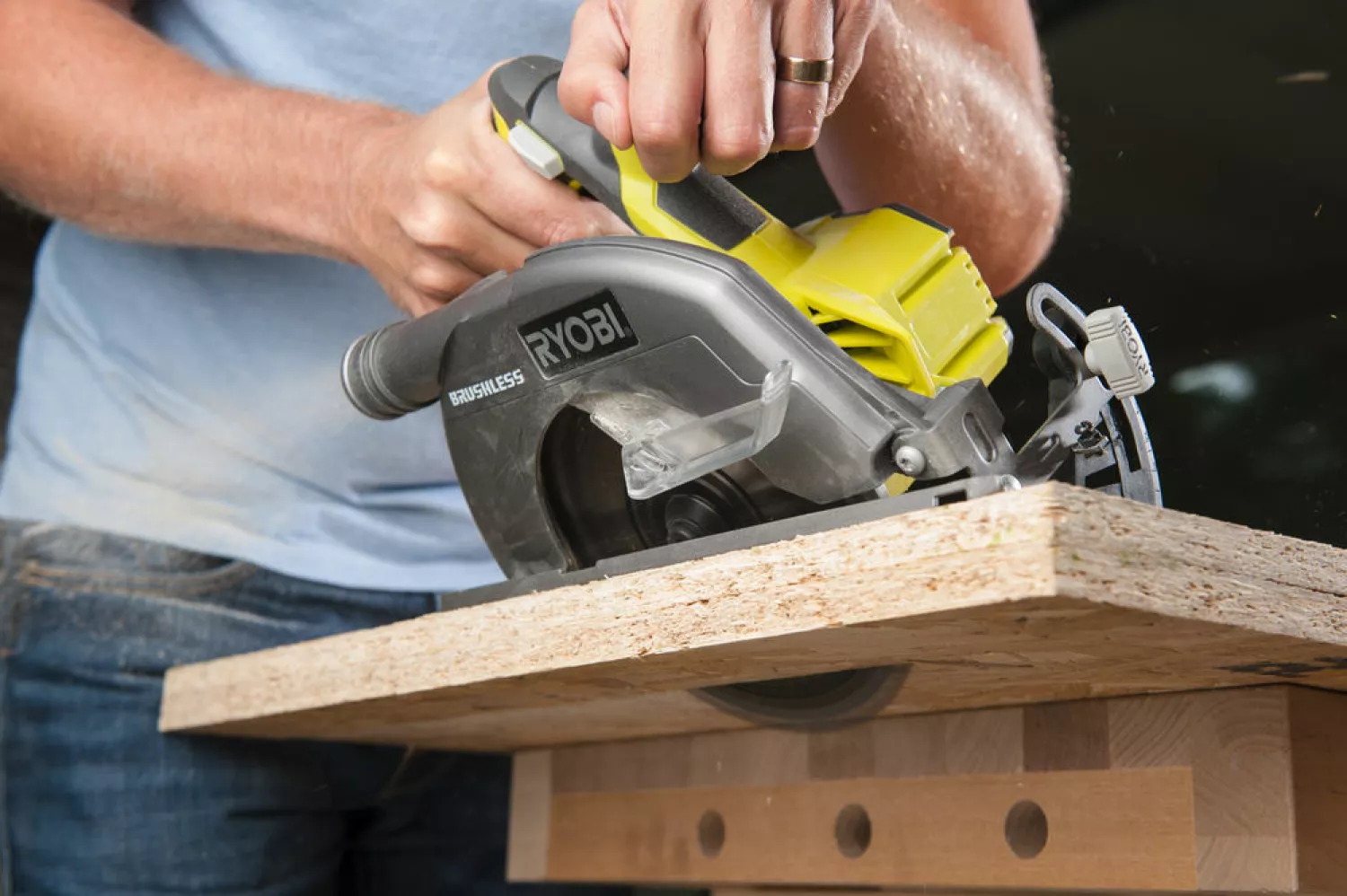Ryobi R18CS7-0 BL ONE+ 18V Li-Ion accu cirkelzaag body - 184mm - koolborstelloos-image