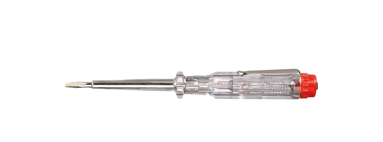 Wiha 32201 Détecteur de tension Fente transparent - 150-250 volts - avec agrafe - 3,0 mm x 60 mm - sous blister-image