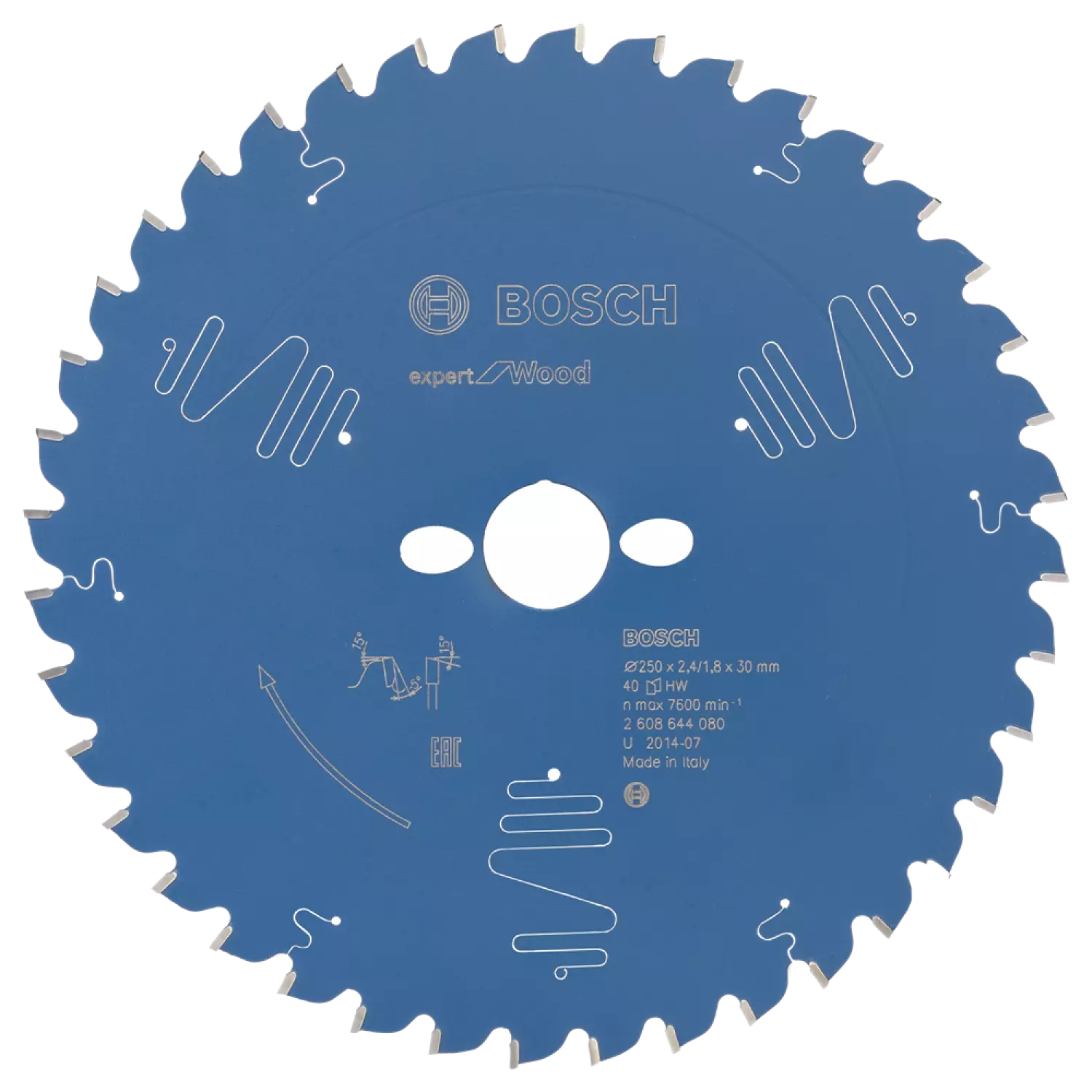 Bosch 2608644080 Expert Cirkelzaagblad - 250 x 30 x 40T - Hout - Carbide-image