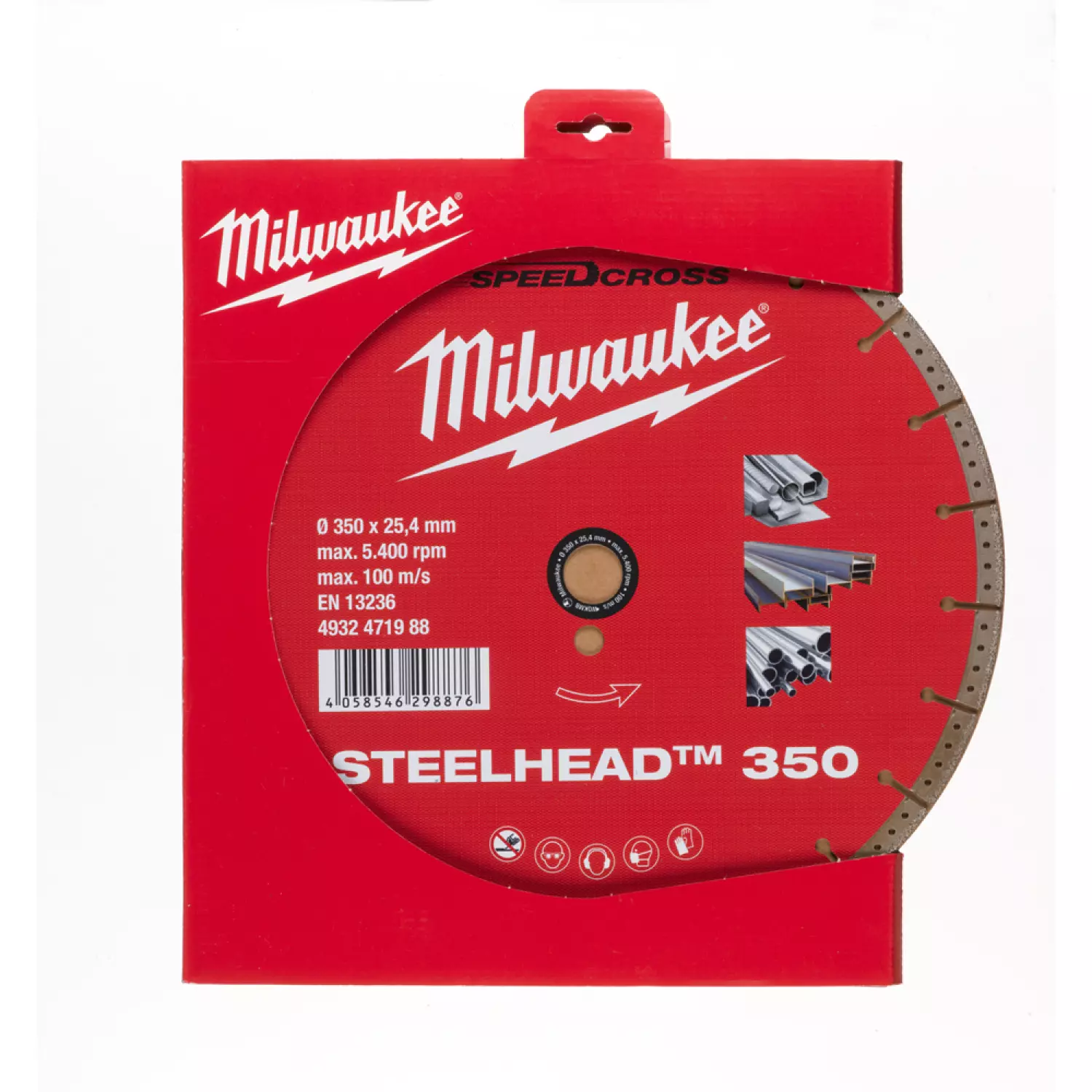 Milwaukee 4932471988 Roue diamantée - 350 x 25.4 x 2.8mm-image
