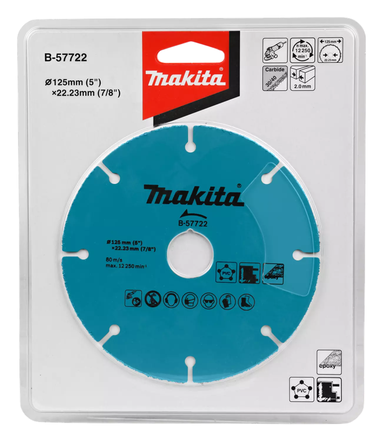 Makita B-57722 Doorslijpschijf - 125 x 22,23mm - Kunststof-image