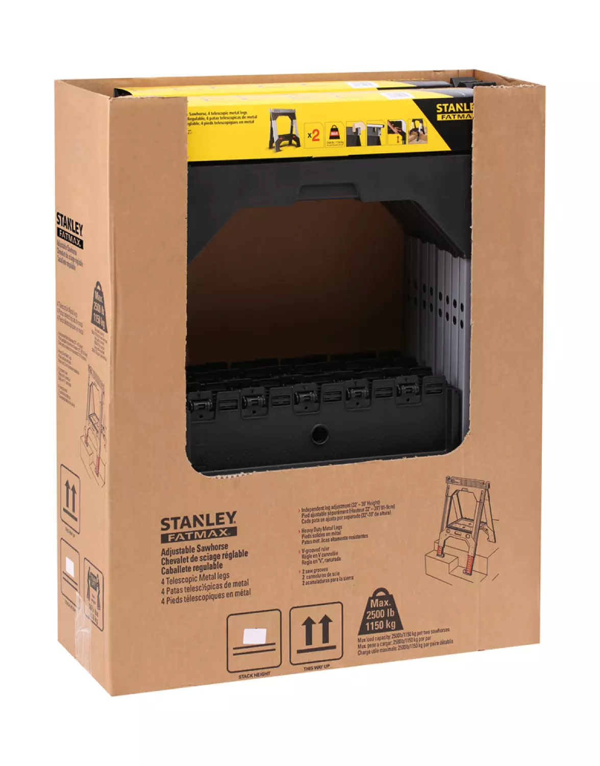 Stanley 1-92-980 FatMax Metalen schragen - draagcapaciteit 1.150 kg (set van 2 stuks)-image