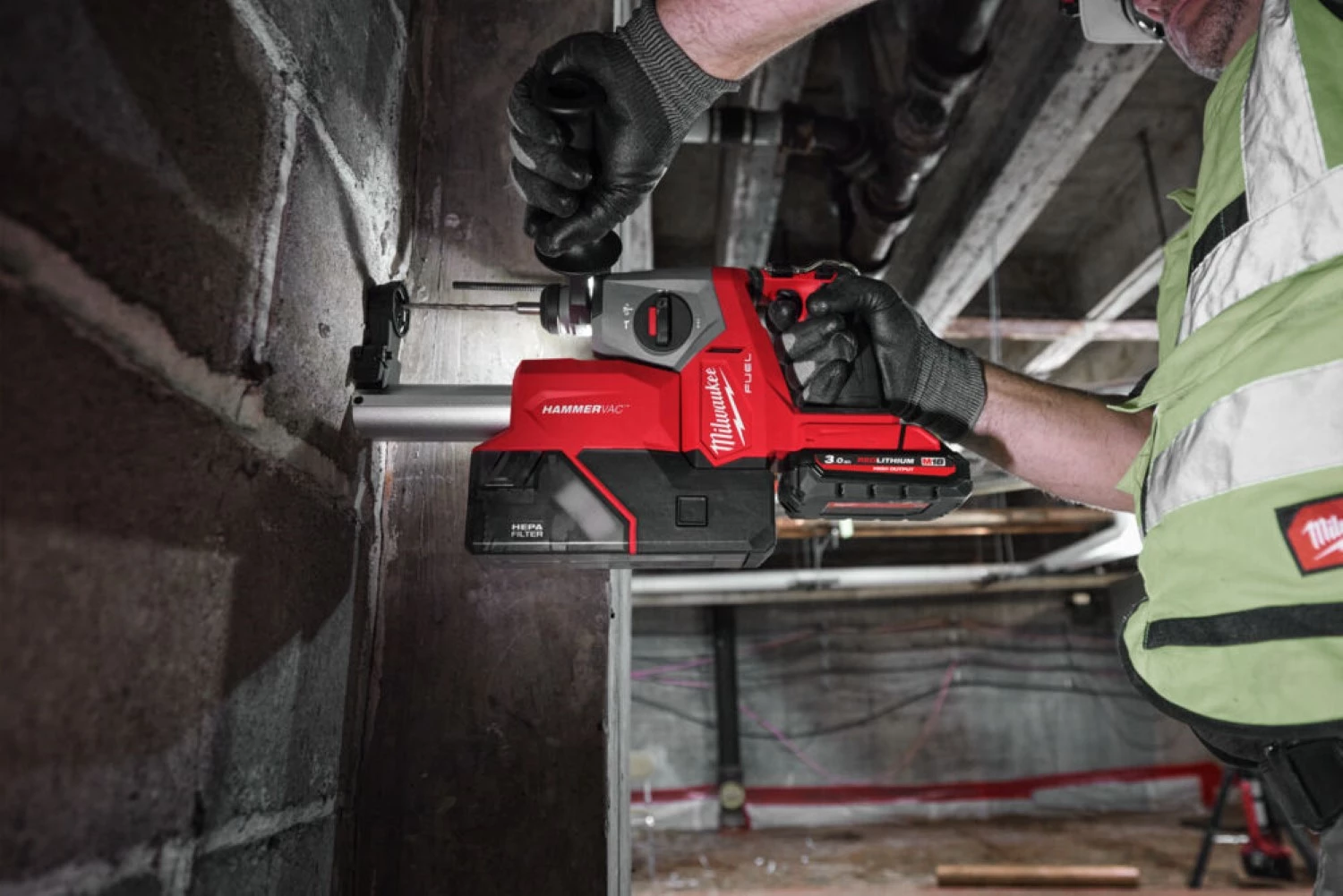 Milwaukee M18 FHAC16-0X 18V Li-ion accu compact SDS-plus combihamer body in HD Box - 1,7J-image