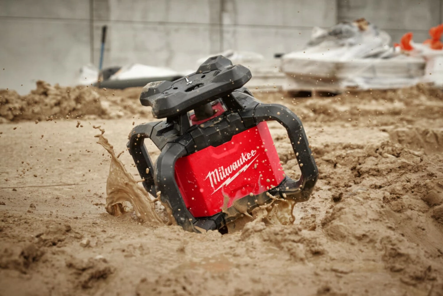 Milwaukee M18 RLOH600-201C 18V Li-ion accu roterende laser (1x 2.0Ah accu) set in koffer - 600m-image