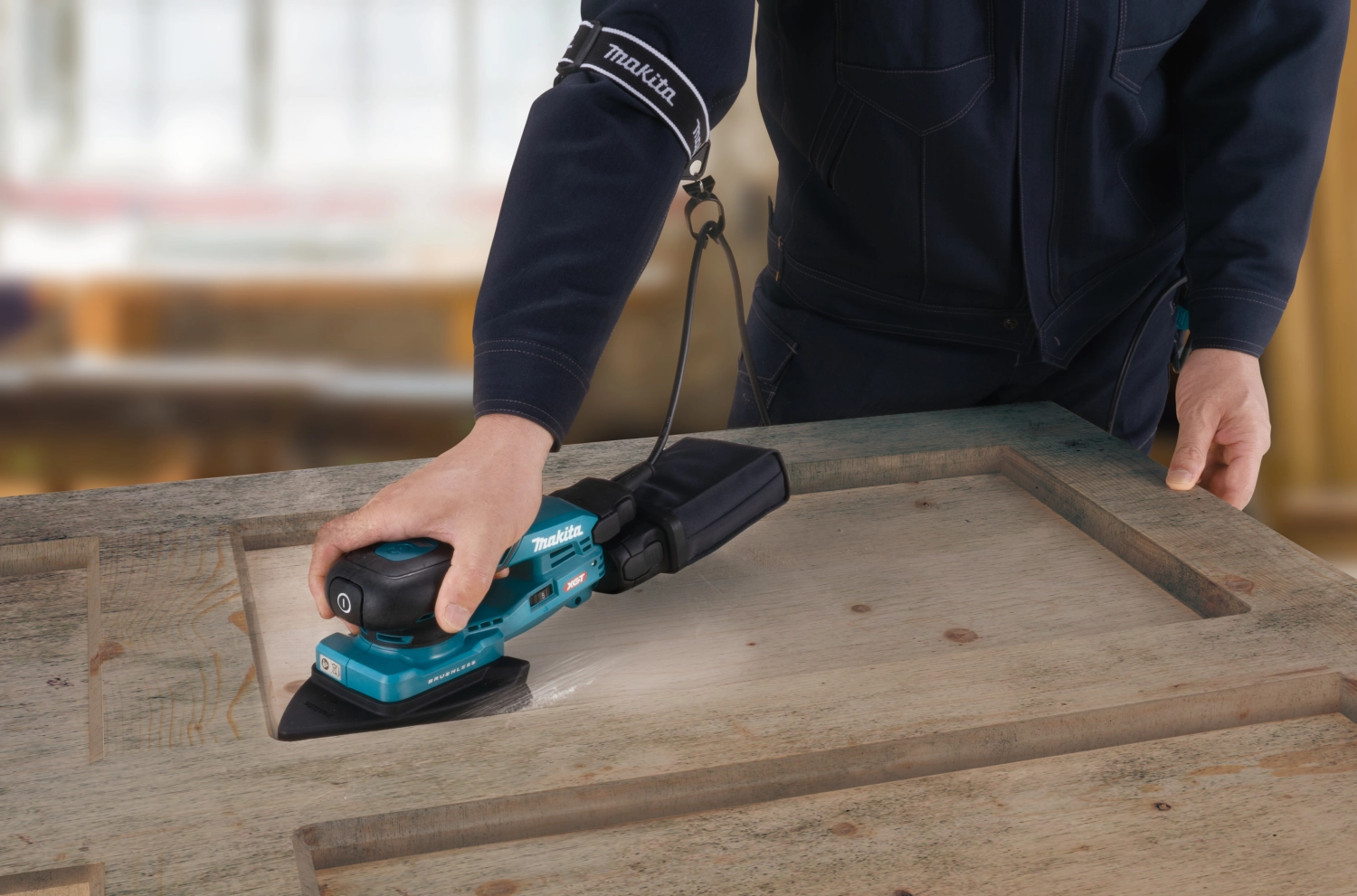 Makita BO006CGZ XGT 40V Li-ion Battery Cordless Palm Sander - 100x150mm-image