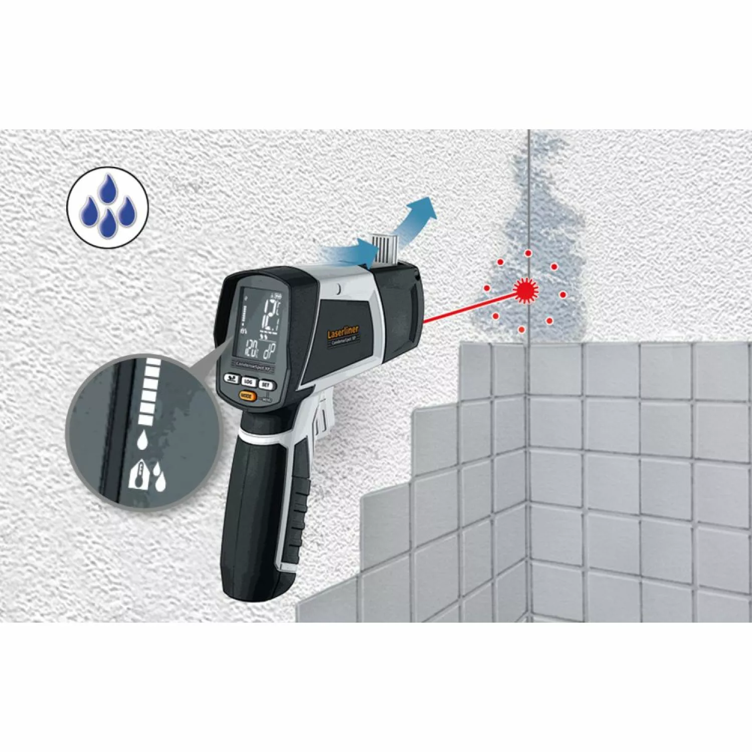 Laserliner CondenseSpot XP Multifunctionele infrarood thermometer -bluetooth - bereik -40°C t/m 800°C-image