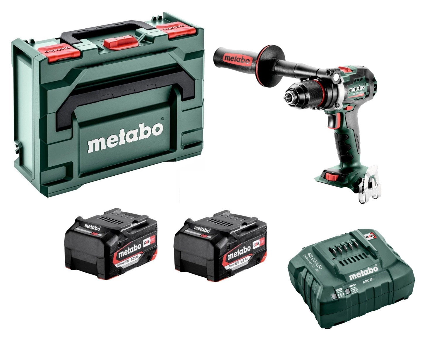 Metabo BS 18 LTX BL I 18V Li-ion accu boor-/schroefmachine set (2 x Li-Power 5.2 Ah) in metaBOX - koolborstelloos - 602358650-image