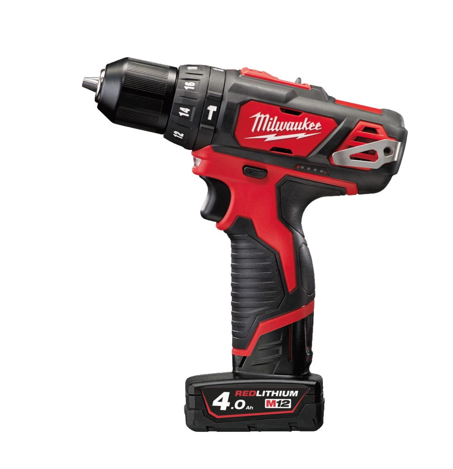 Milwaukee M12 BPD-402C 12V Li-Ion accu klopboor- /schroefmachine set (2x 4.0Ah accu) in koffer-image