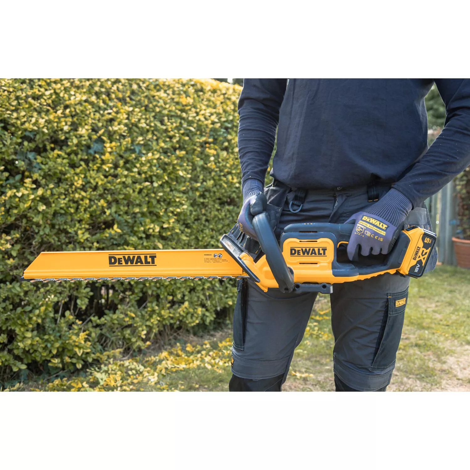 DeWALT DCMHT564P1-QW Kit taille-haie sans fil 18 V XR Li-ion (1 batterie 5,0 Ah) - 550 mm-image